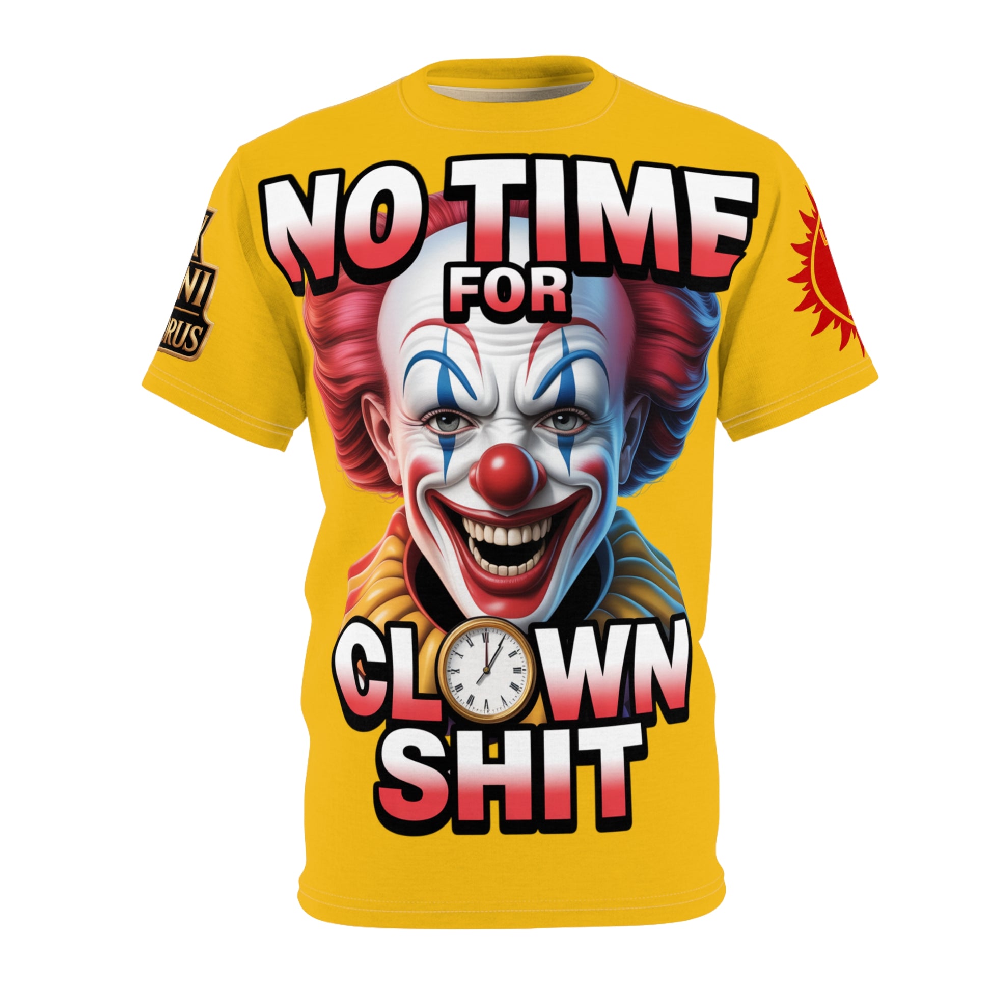 T-Shirt No Time For Clowns Unisex yellow