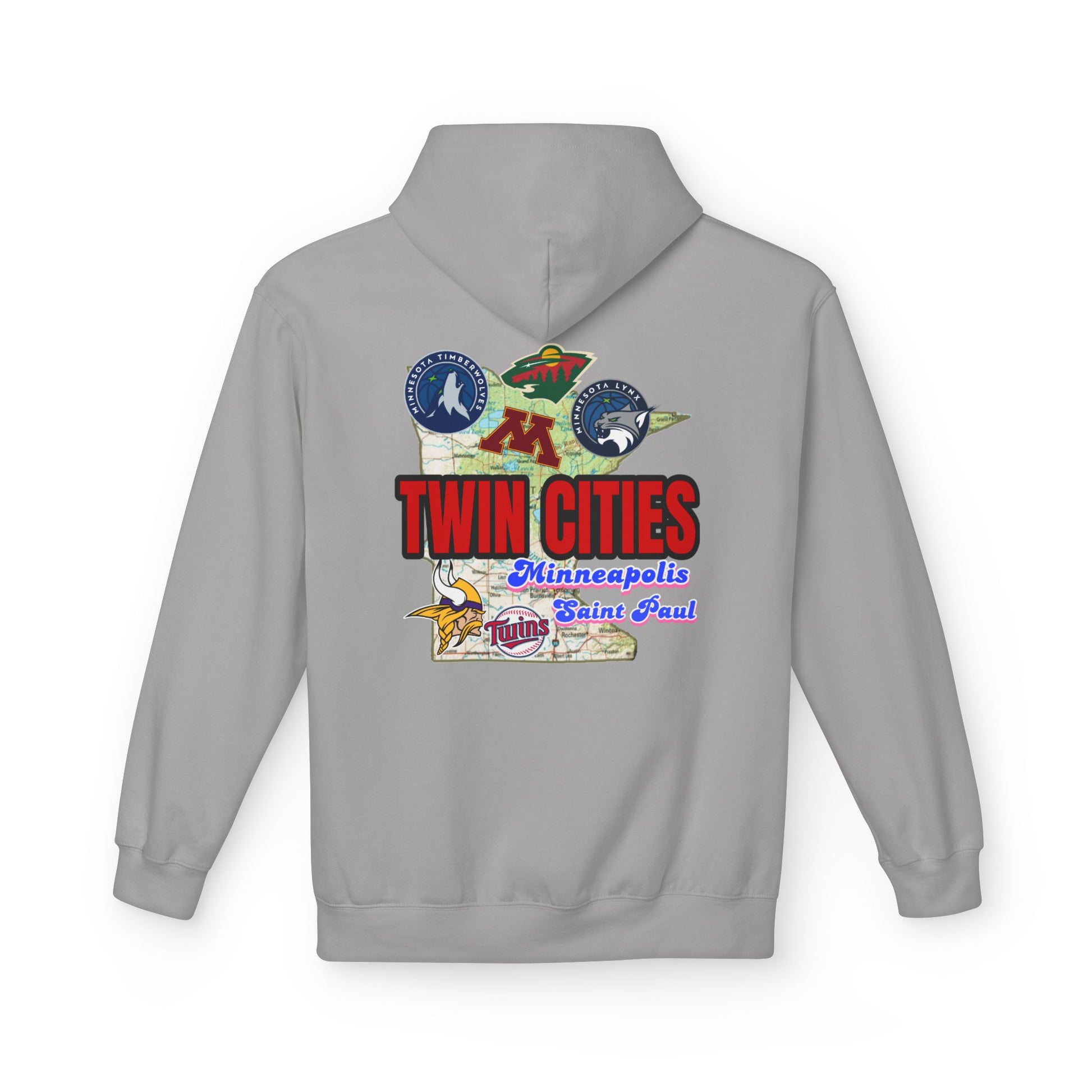 Fleece Hoodie Twin Cities Minneapolis St Paul Design