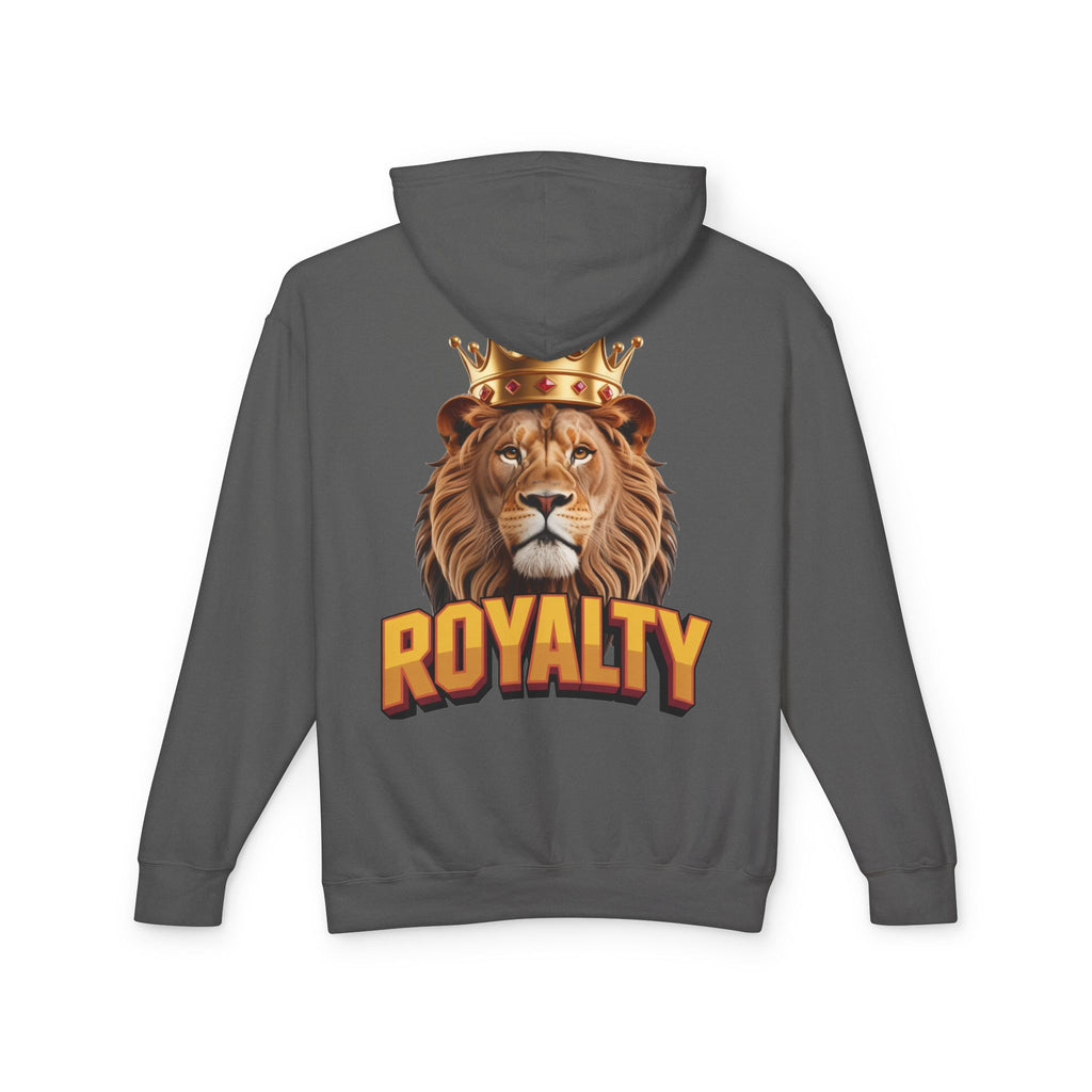 Royalty Lion Hooded Sweatshirt, Unisex Lightweight Pullover, King of the Jungle Sweatshirt, Animal Lover Gift, Cool Casual Wear