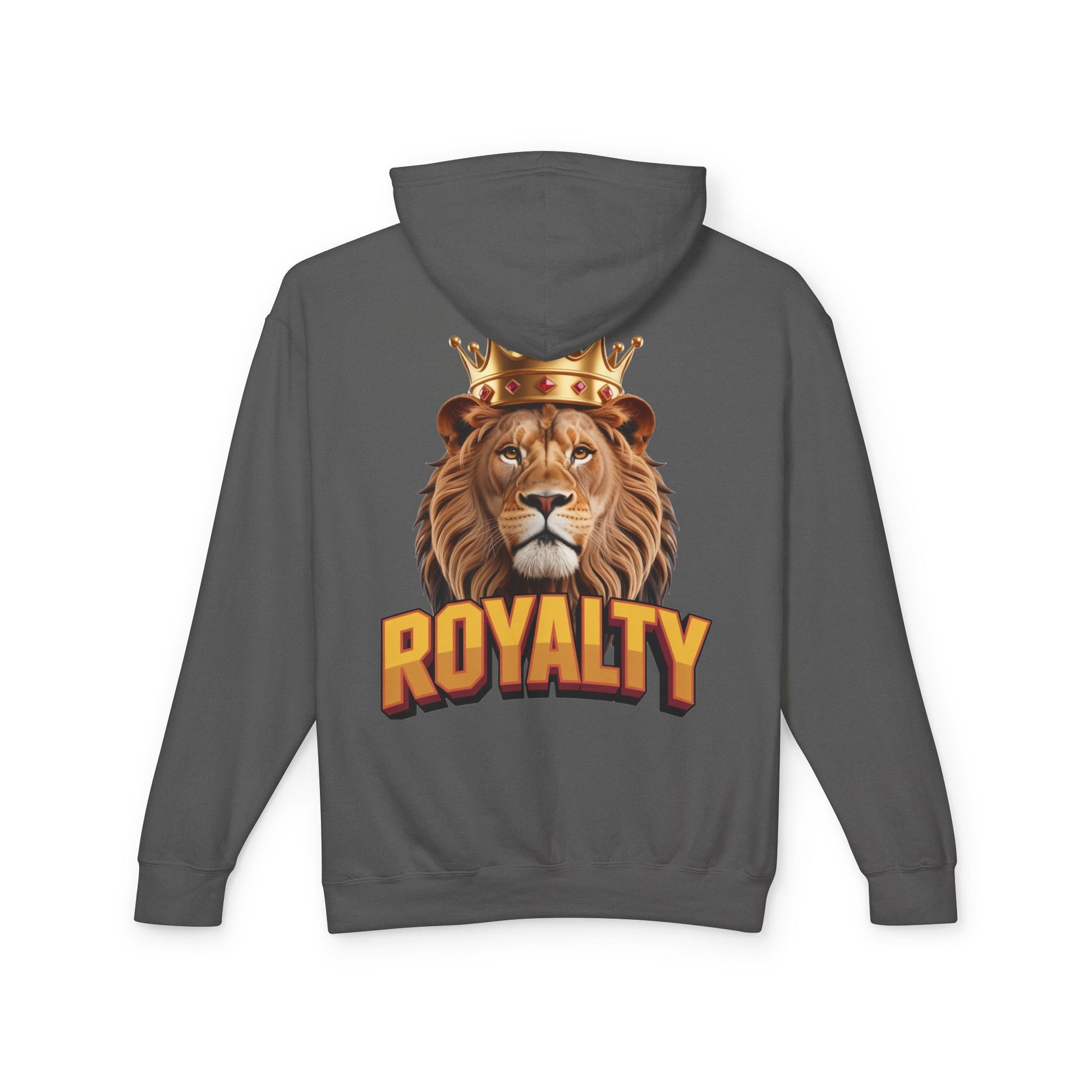 Royalty Lion Hooded Sweatshirt, Unisex Lightweight Pullover, King of the Jungle Sweatshirt, Animal Lover Gift, Cool Casual Wear