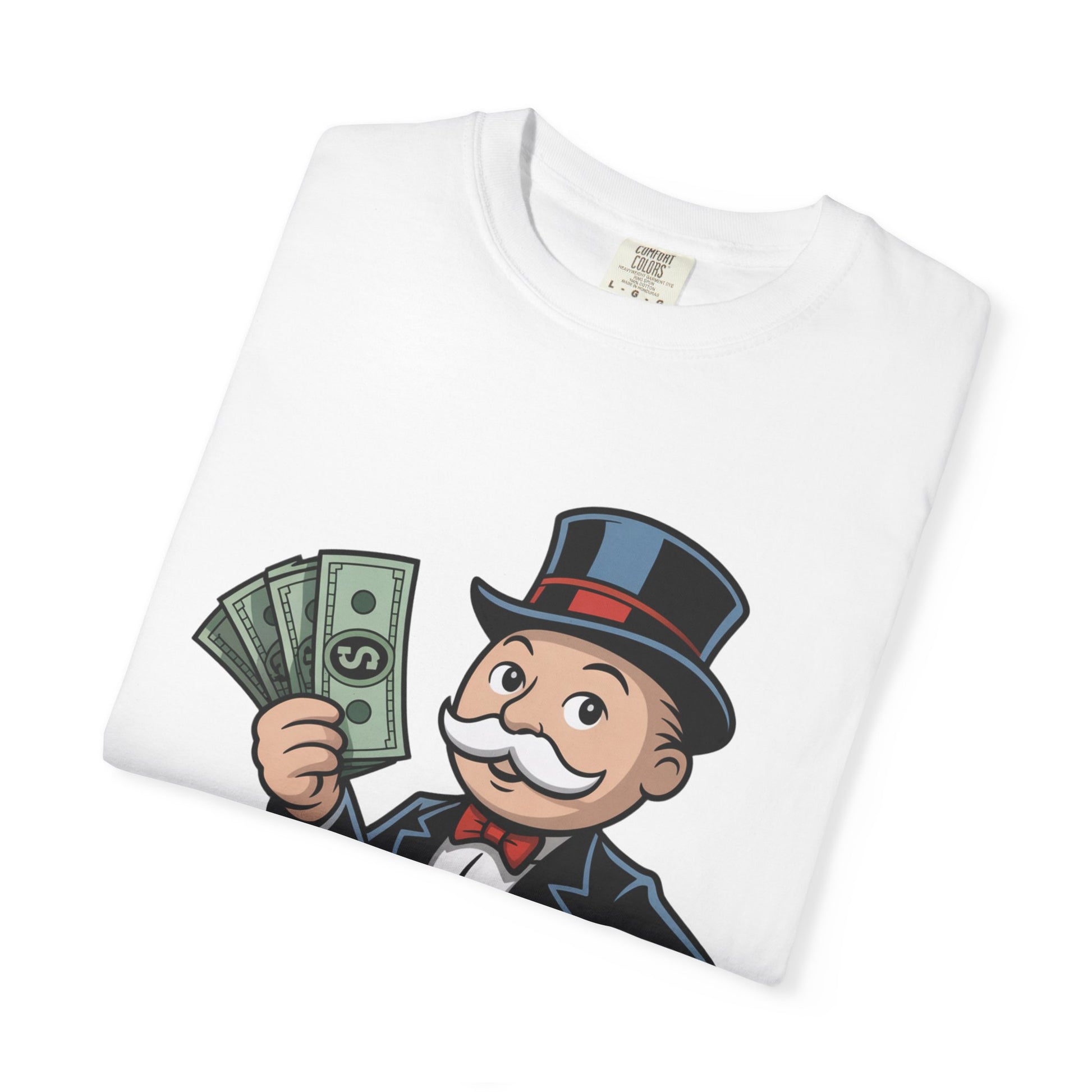 Garment-Dyed T-shirt Money Piece of Mind Design