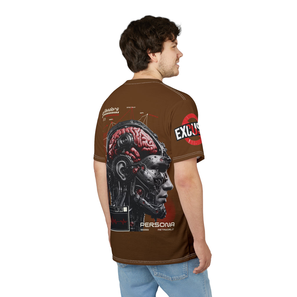 Persona Sci‑Fi Graphic Tee Shirt LD&P APPAREL Brown
