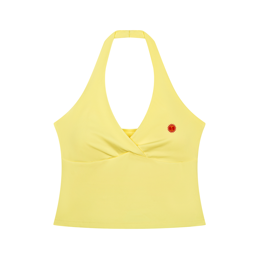 Women’s Ruched Halter Yoga Tank Top