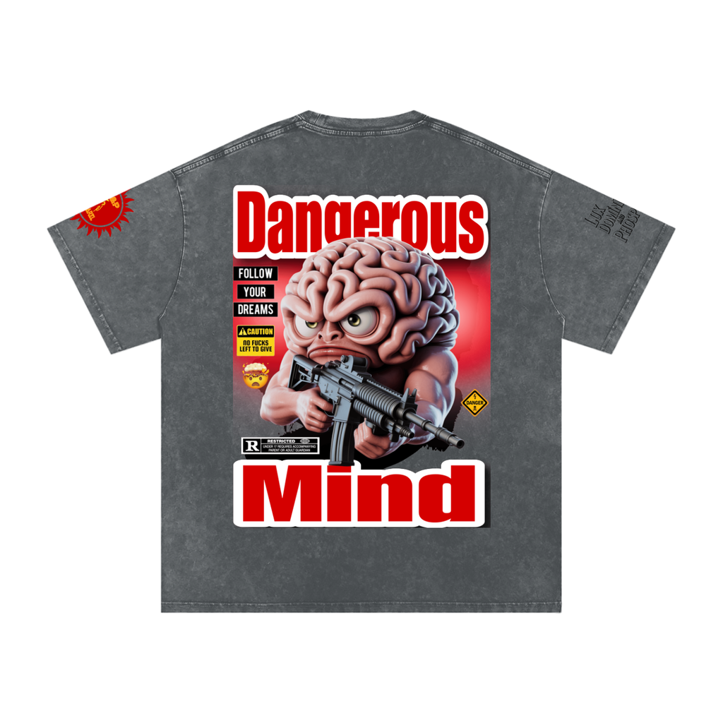 Dangerous Mind Washed Oversized Cotton T-Shirt