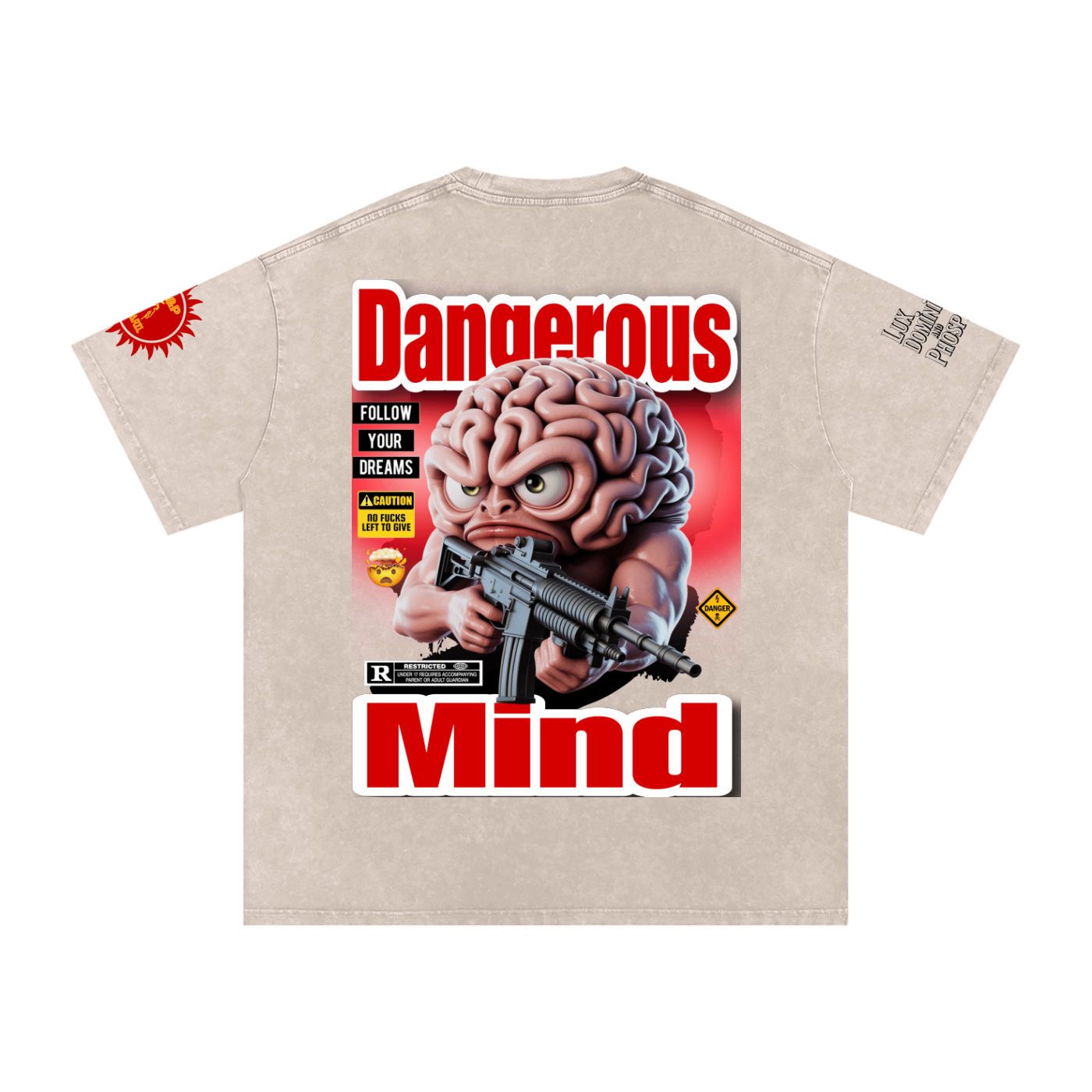 Dangerous Mind Washed Oversized Cotton T-Shirt