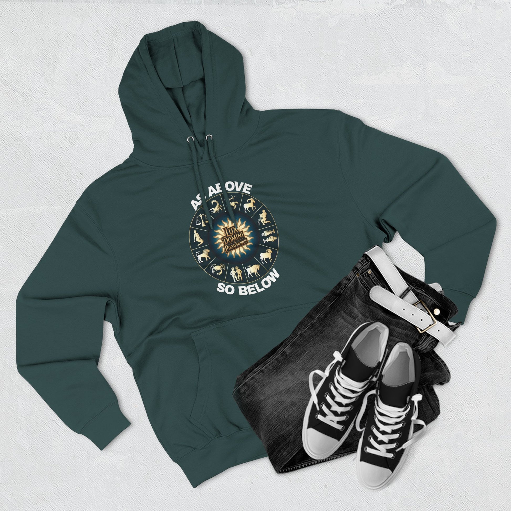 Fleece Hoodie - Lux Domini and Phosphorus Design - Above So Below