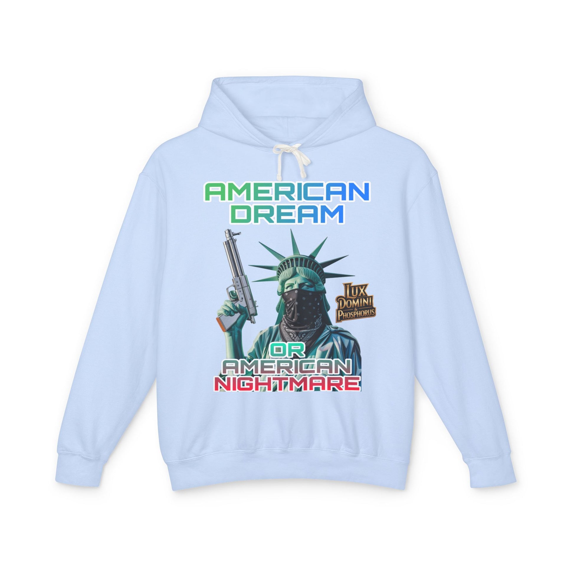 Lightweight Hooded Sweatshirt - American Dream or Nightmare Design