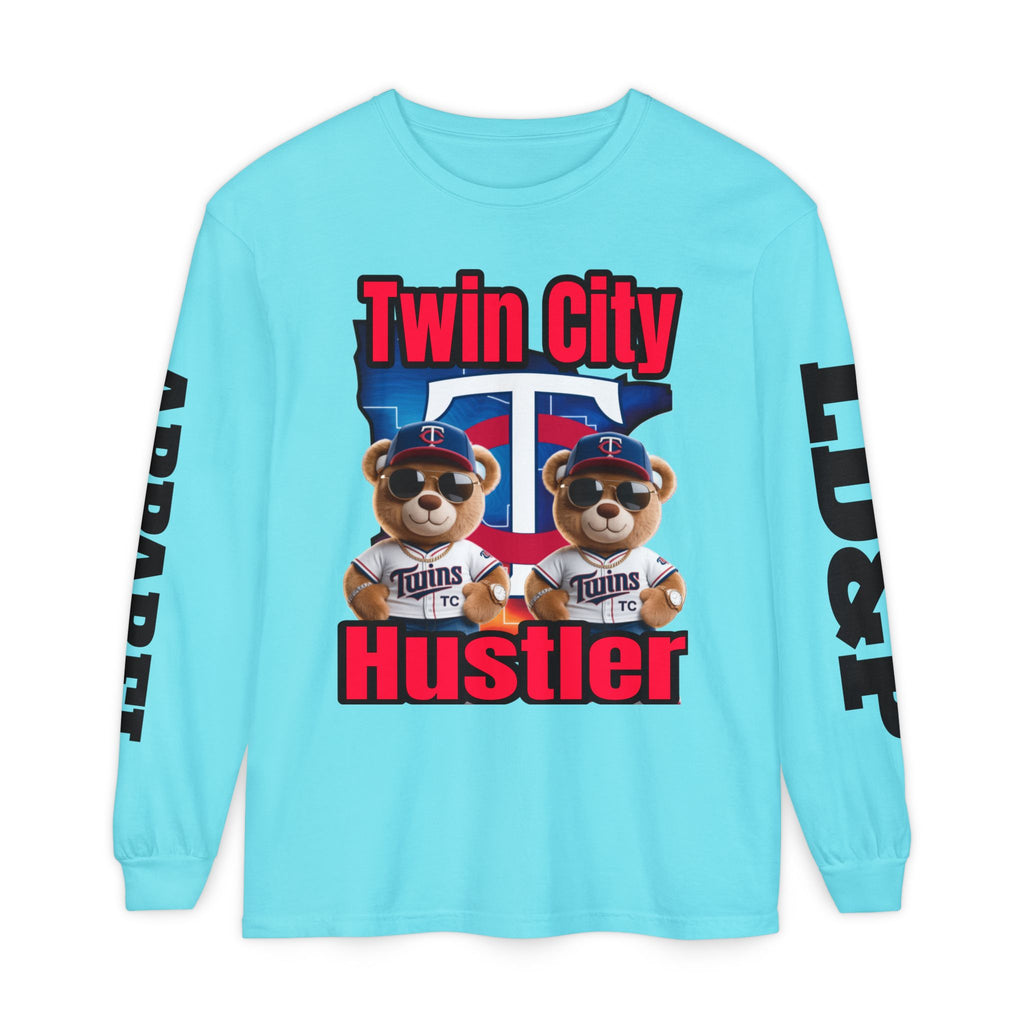 Twin City HUSTLER Long Sleeve T-Shirt - Bad Temper Design