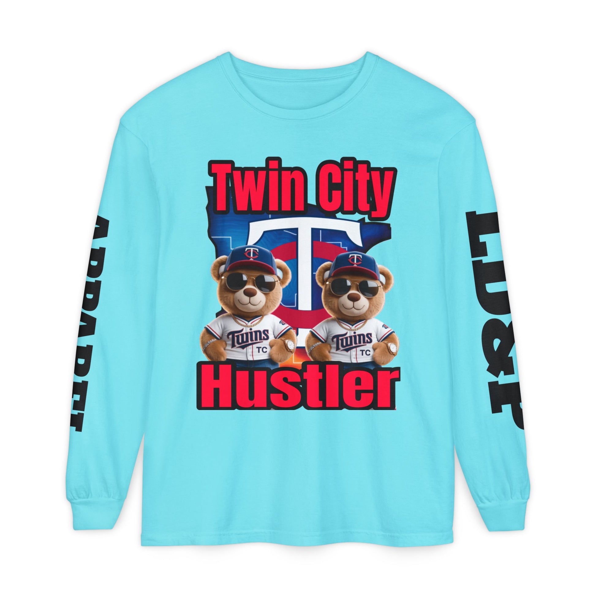 Twin City HUSTLER Long Sleeve T-Shirt - Bad Temper Design