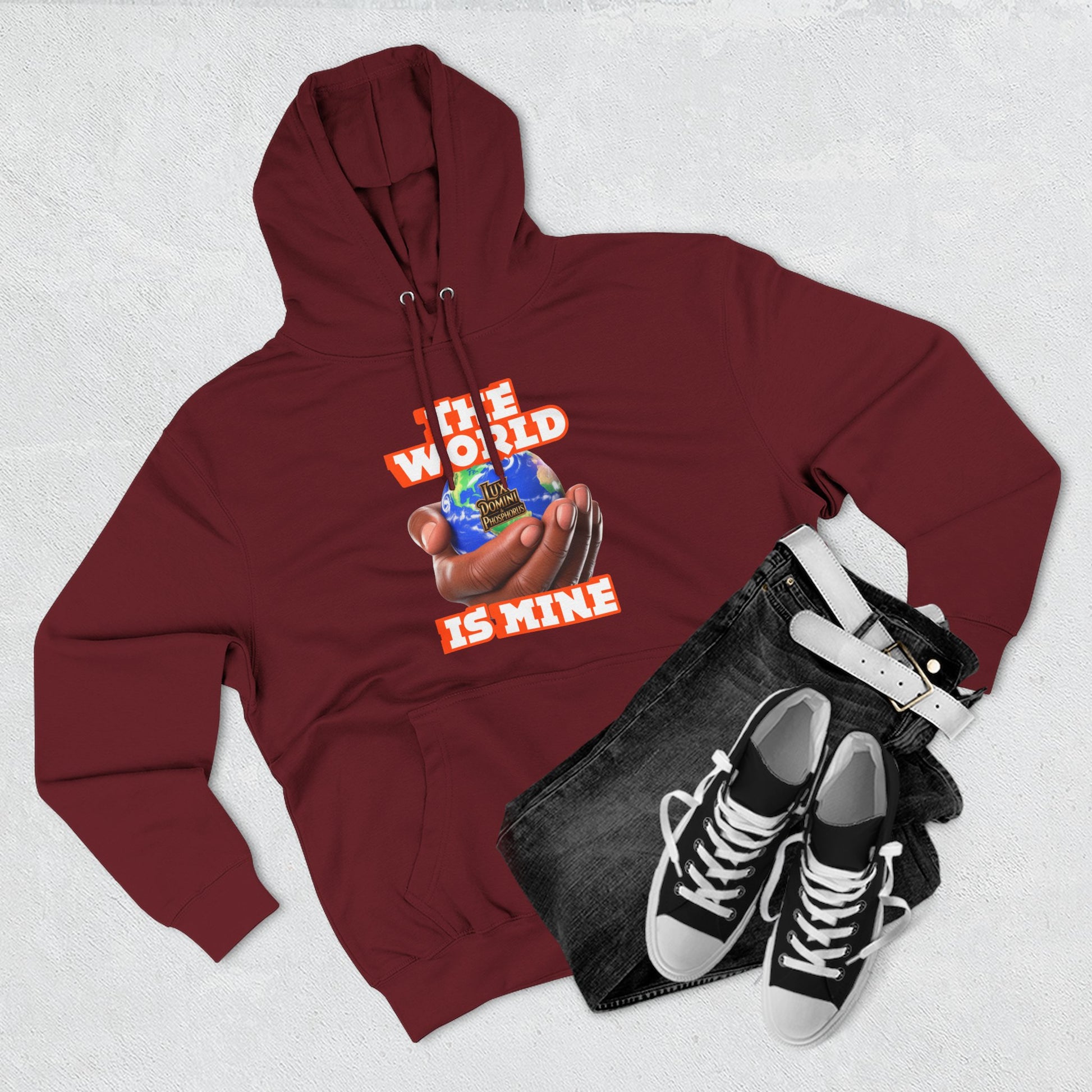 Hoodie - Lux Domini and Phosphorus The World Is Mine Design