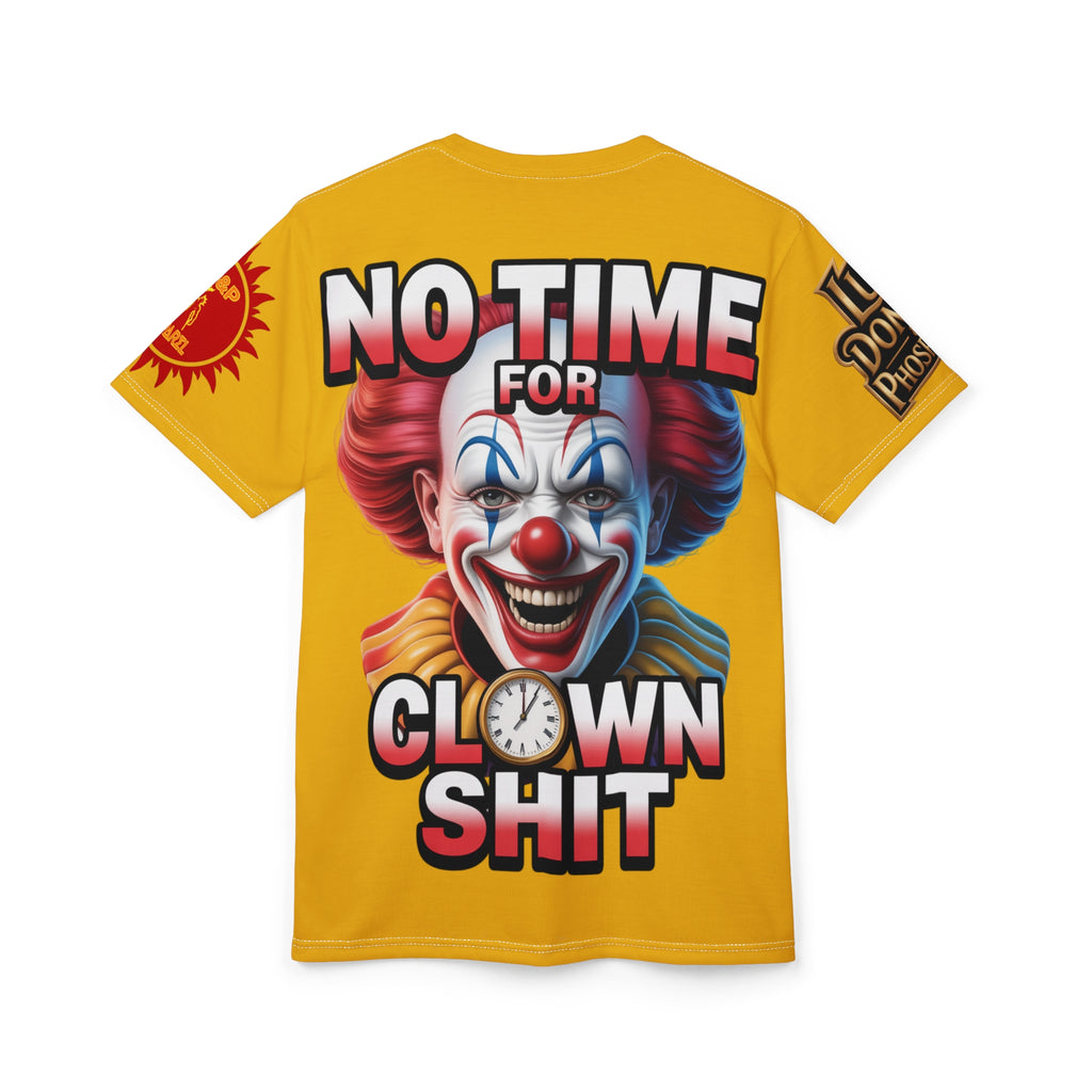 T-Shirt No Time For Clowns Unisex yellow