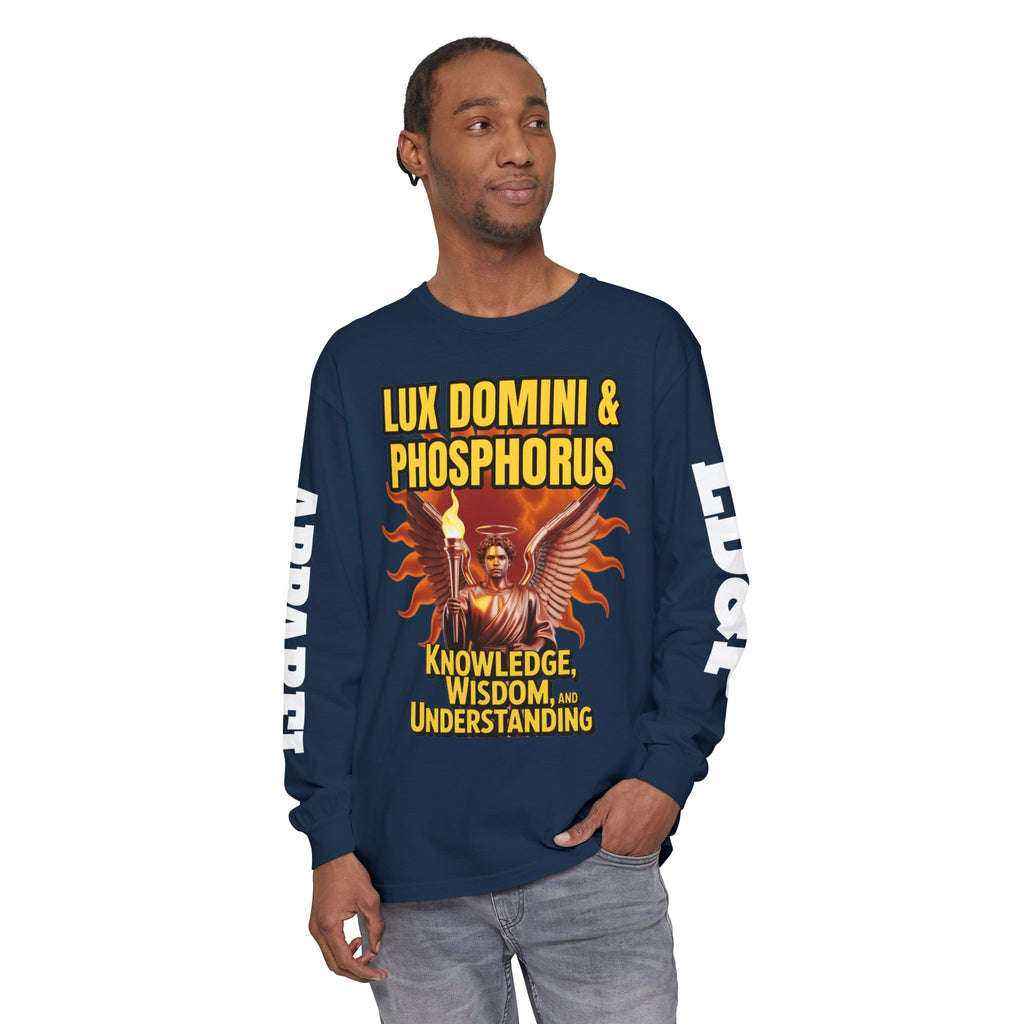 Long Sleeve T-Shirt LD&P Apparel Knowledge Wisdom Understanding Design