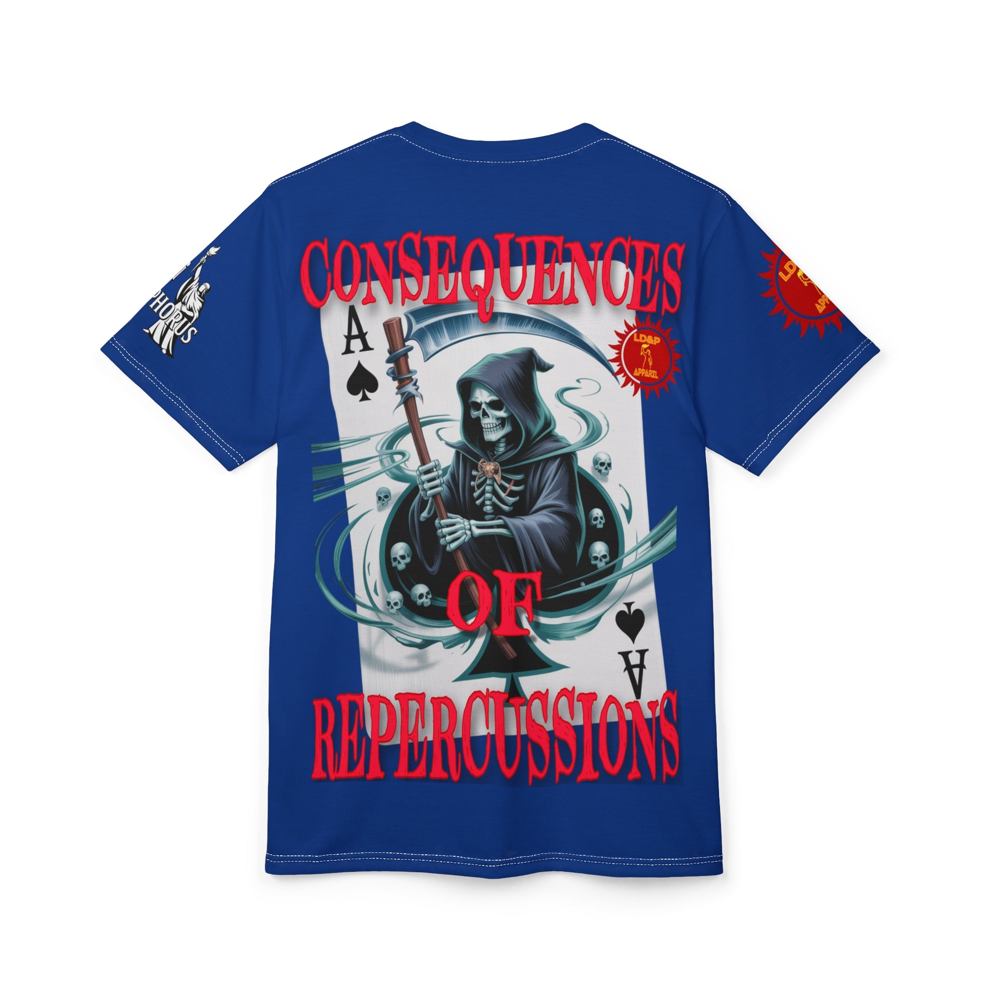 Consequences of Repercussions Graphic Shirt LD&P APPAREL Blue