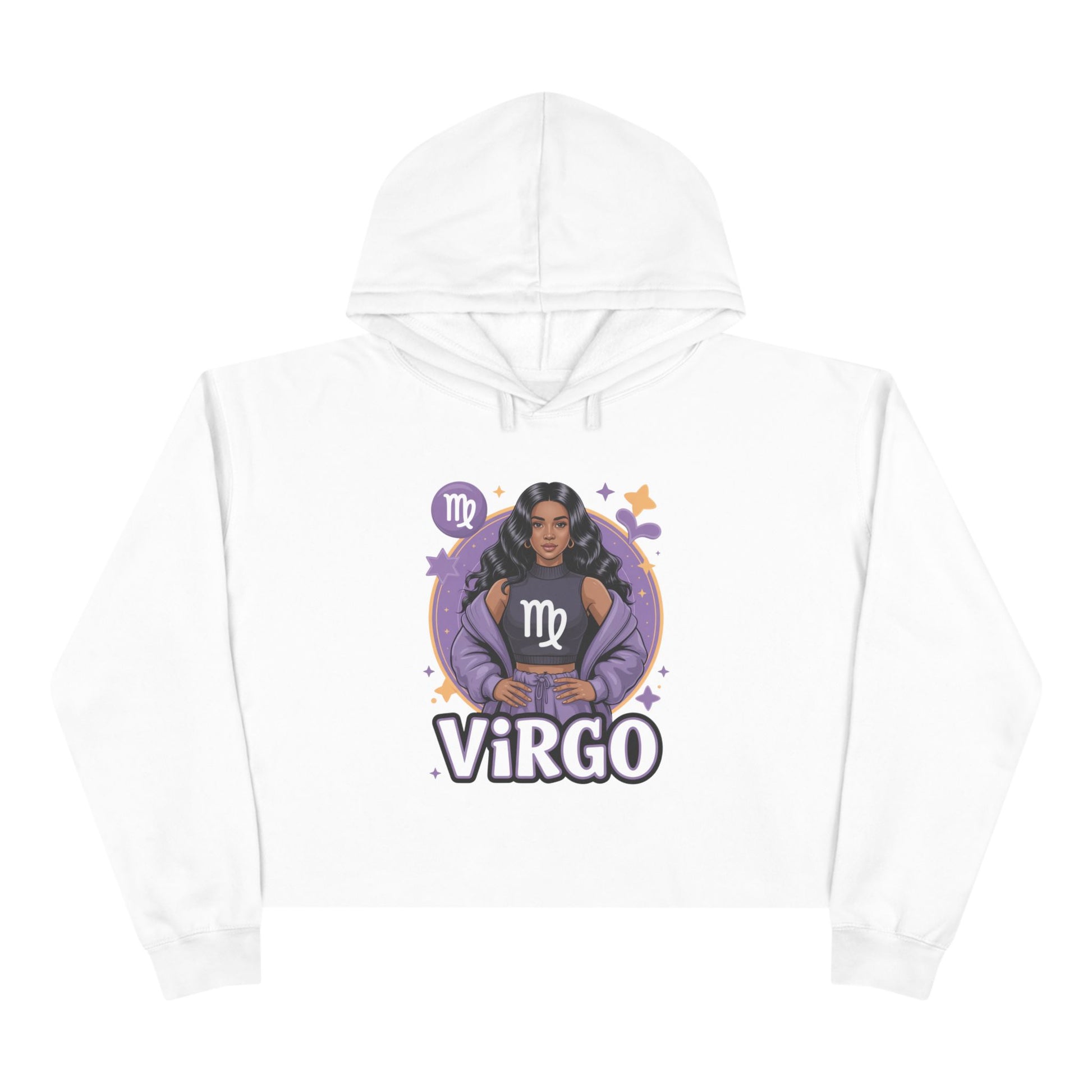 Virgo Zodiac Crop Hoodie