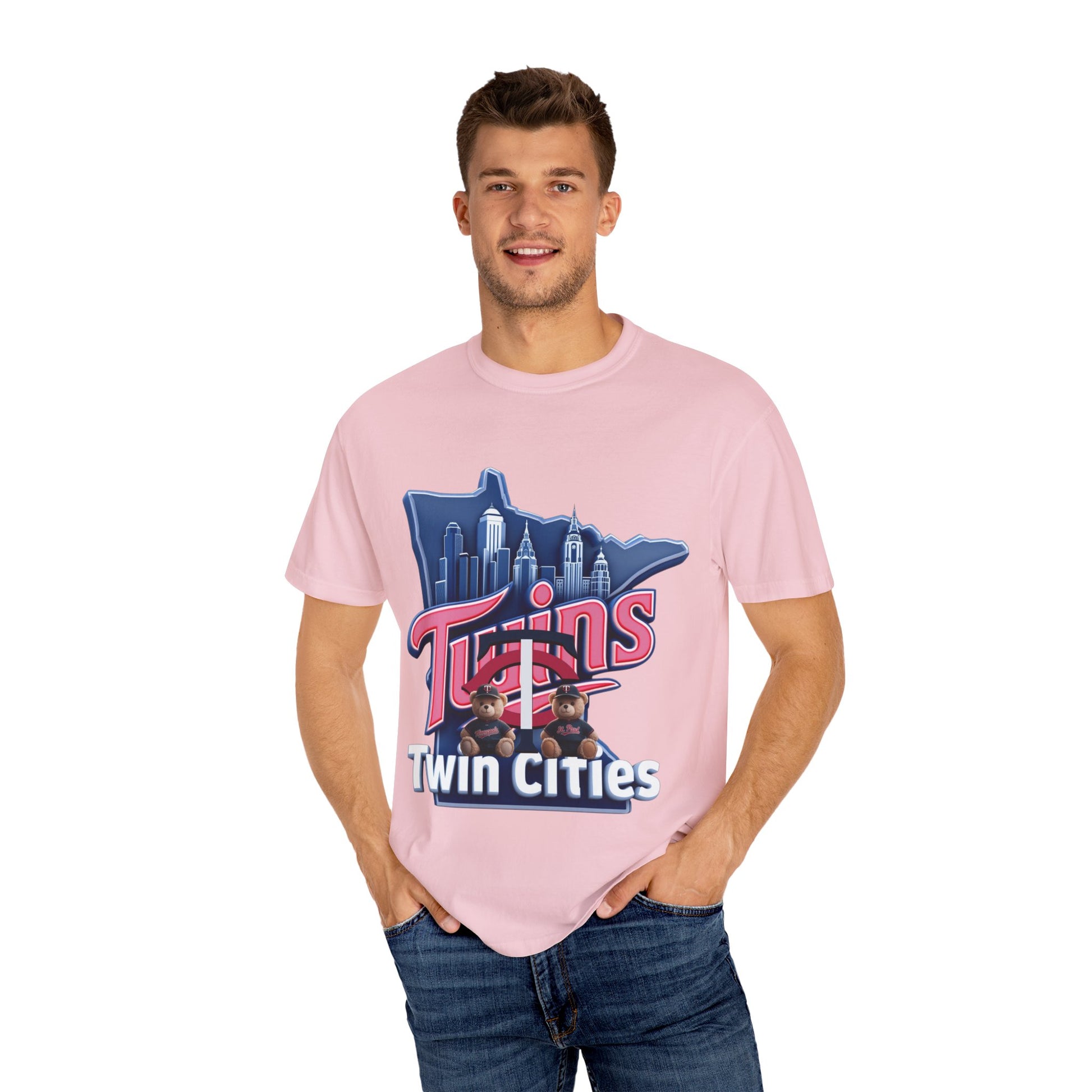Twin City Unisex T-Shirt, Sporty Tee for Fans, Garment-Dyed Shirt, Perfect for Game Day, Show Your Team Spirit!