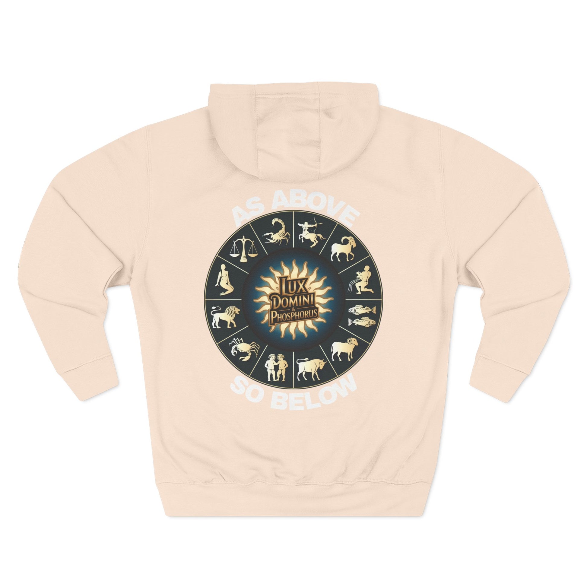 Fleece Hoodie - Lux Domini and Phosphorus Design - Above So Below