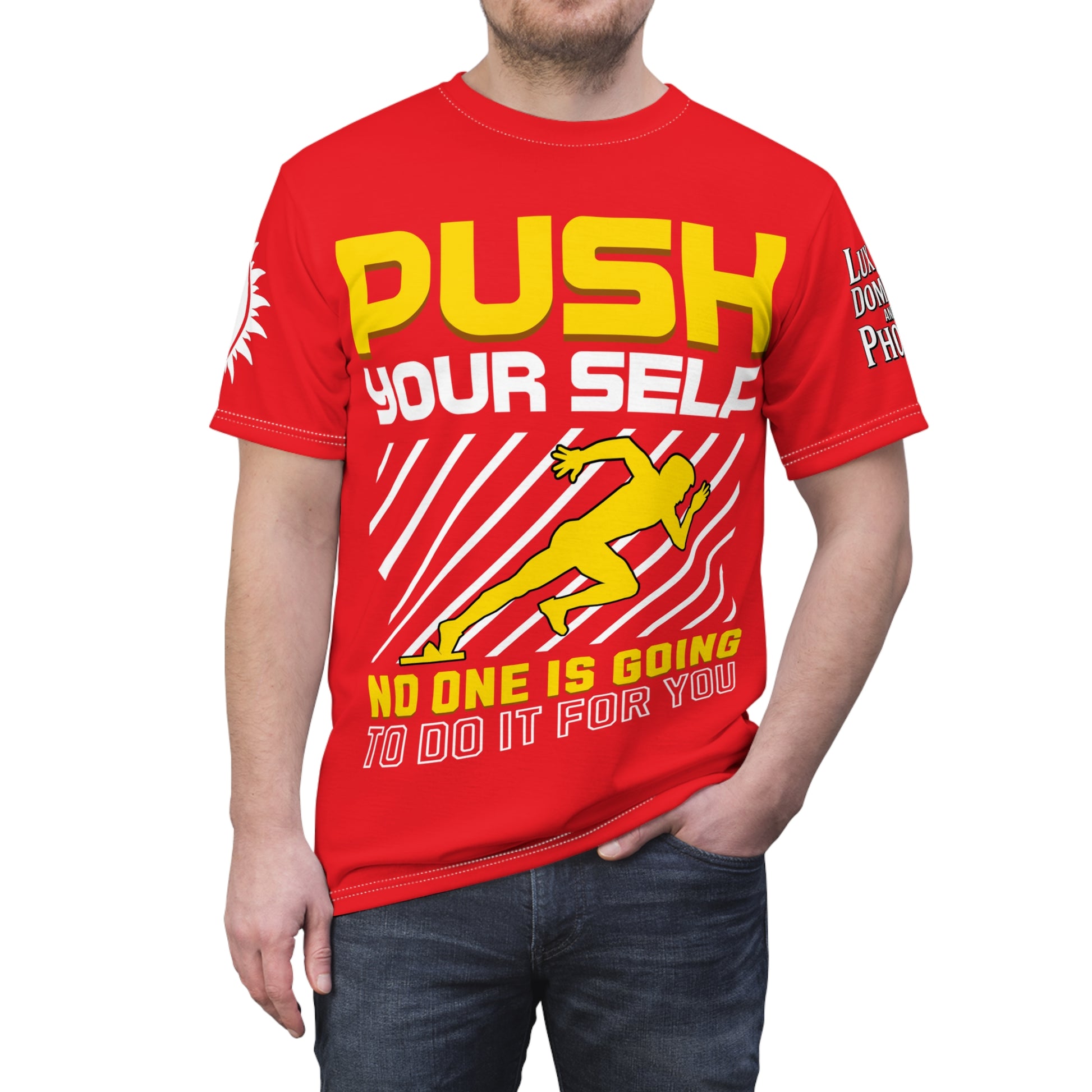 Push Yourself Graphic Tee LD&P APPAREL DESIGN Red