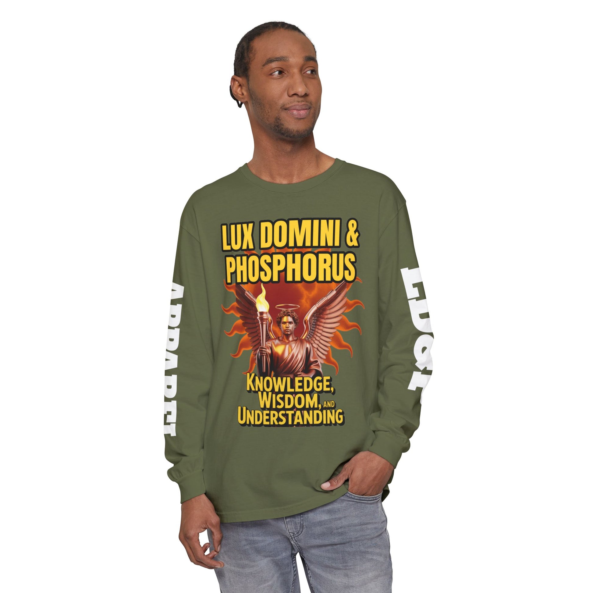Long Sleeve T-Shirt LD&P Apparel Knowledge Wisdom Understanding Design