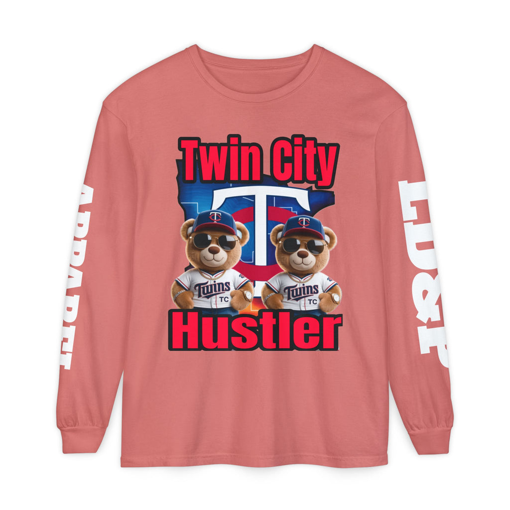Twin City HUSTLER Long Sleeve T-Shirt - LD&P Apparel Design #2