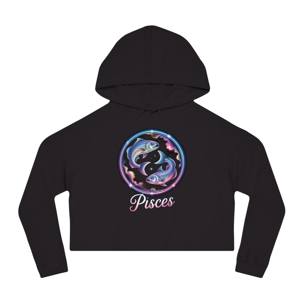 Pisces Cropped Hoodie  Zodiac Sweatshirt