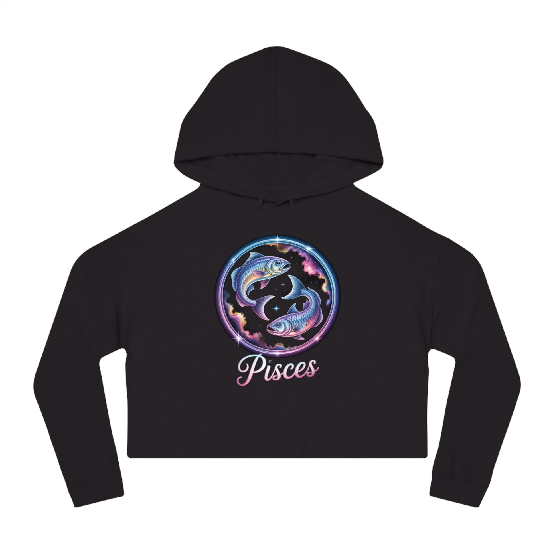 Pisces Cropped Hoodie  Zodiac Sweatshirt