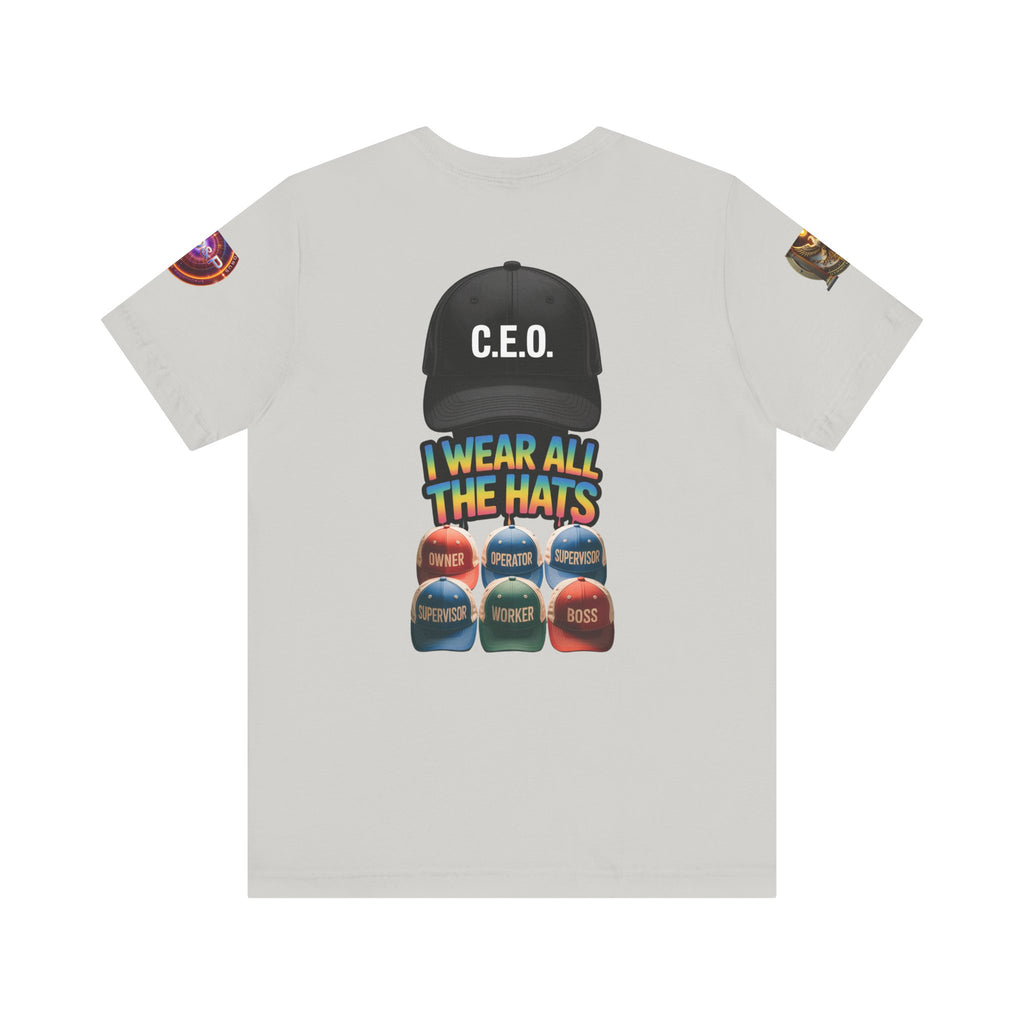 Entrepreneur Hat Unisex Tee - I Wear All The Hats Design