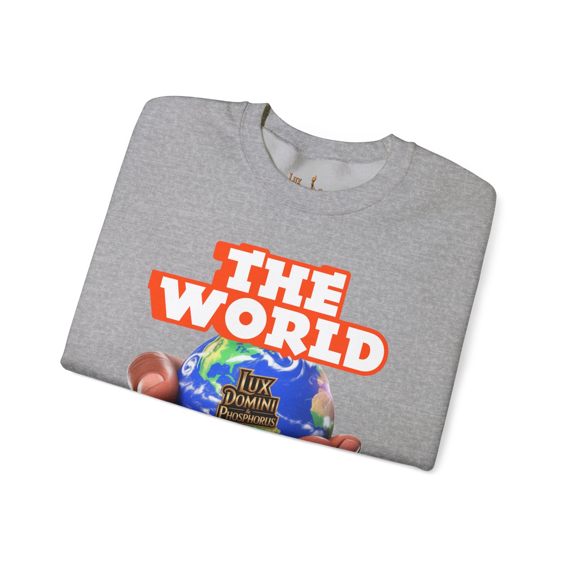 Graphic Sweatshirt - The World Is Mine Lux Domini and Phosphoros Apparel