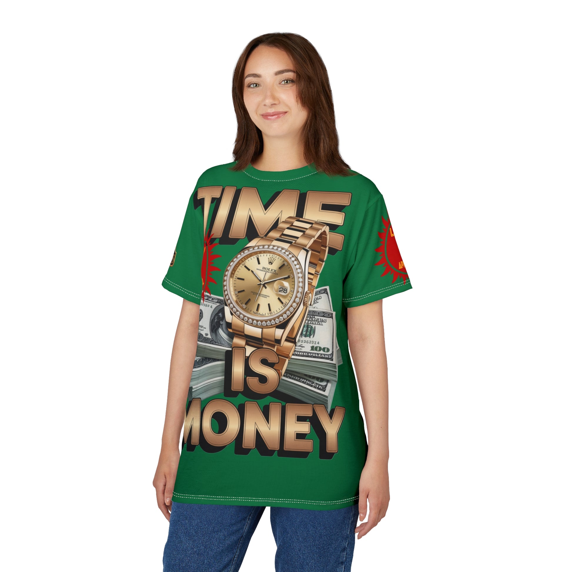 Time Is Money Unisex Tee - LD&P Apparel Design green
