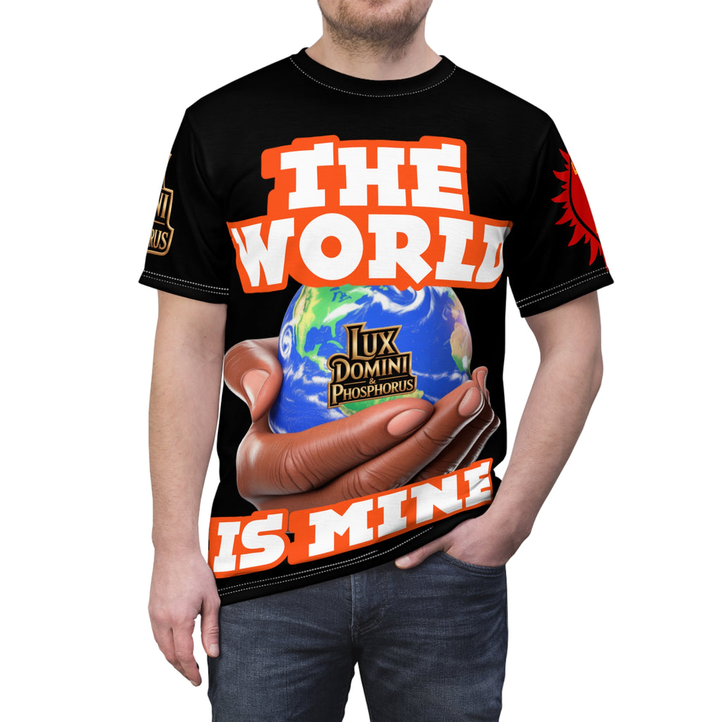 Tee - The World Is Mine Graphic Print Unisex Cut & Sew Tee