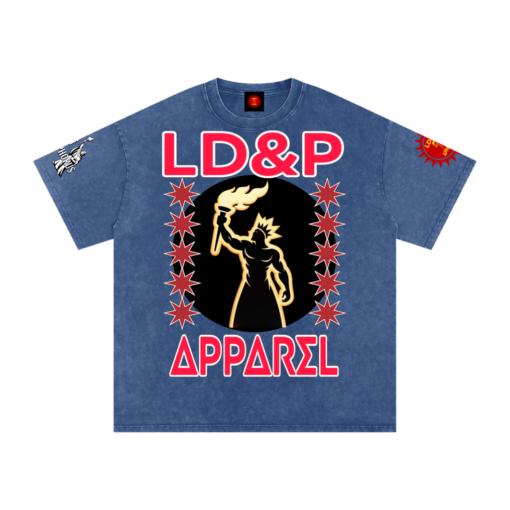 Snow Washed Oversized  LD&P Apparel Cotton T-Shirt