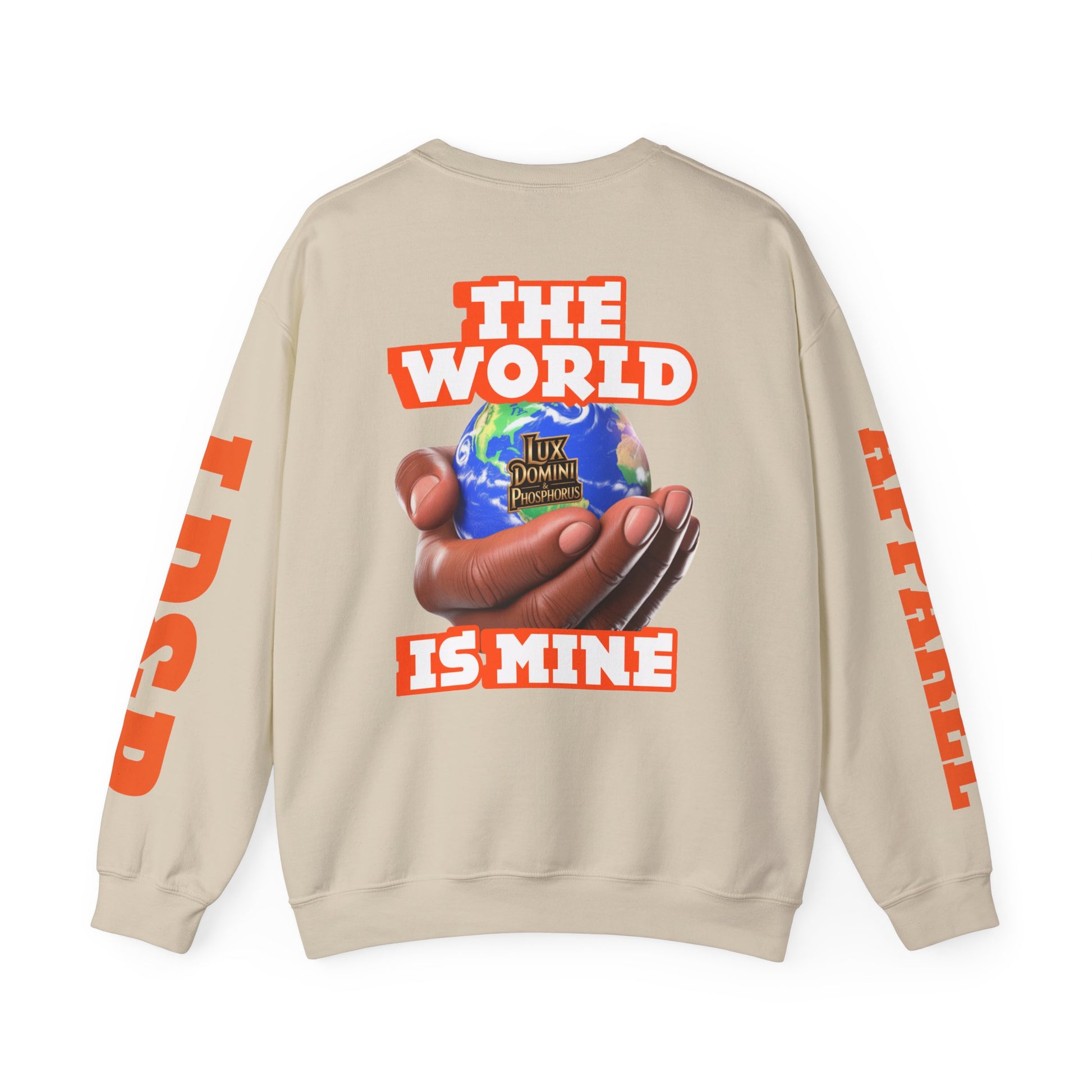 Graphic Sweatshirt - The World Is Mine Lux Domini and Phosphoros Apparel