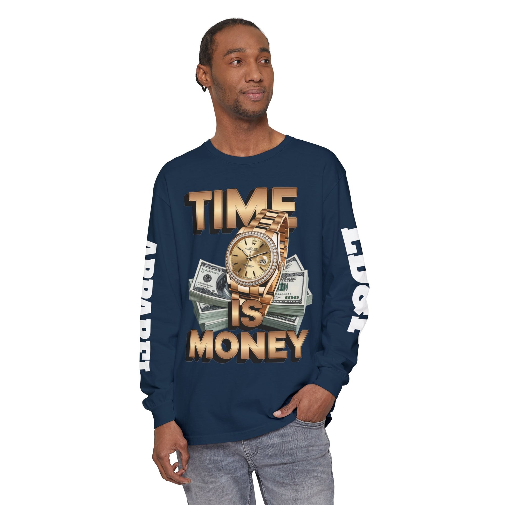Long Sleeve T-Shirt Time is MONEY Design