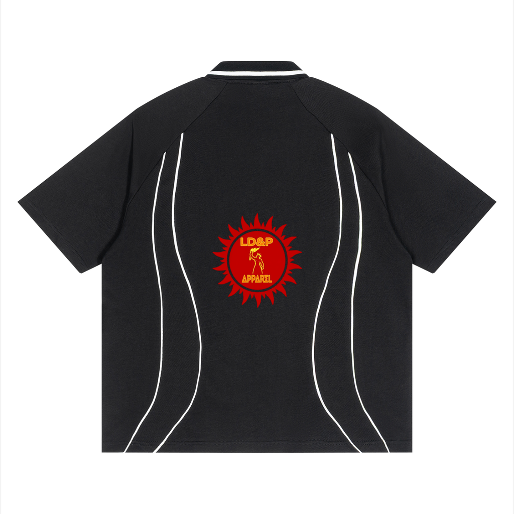 LD&P APPAREL Raglan Piping Polo Shirt