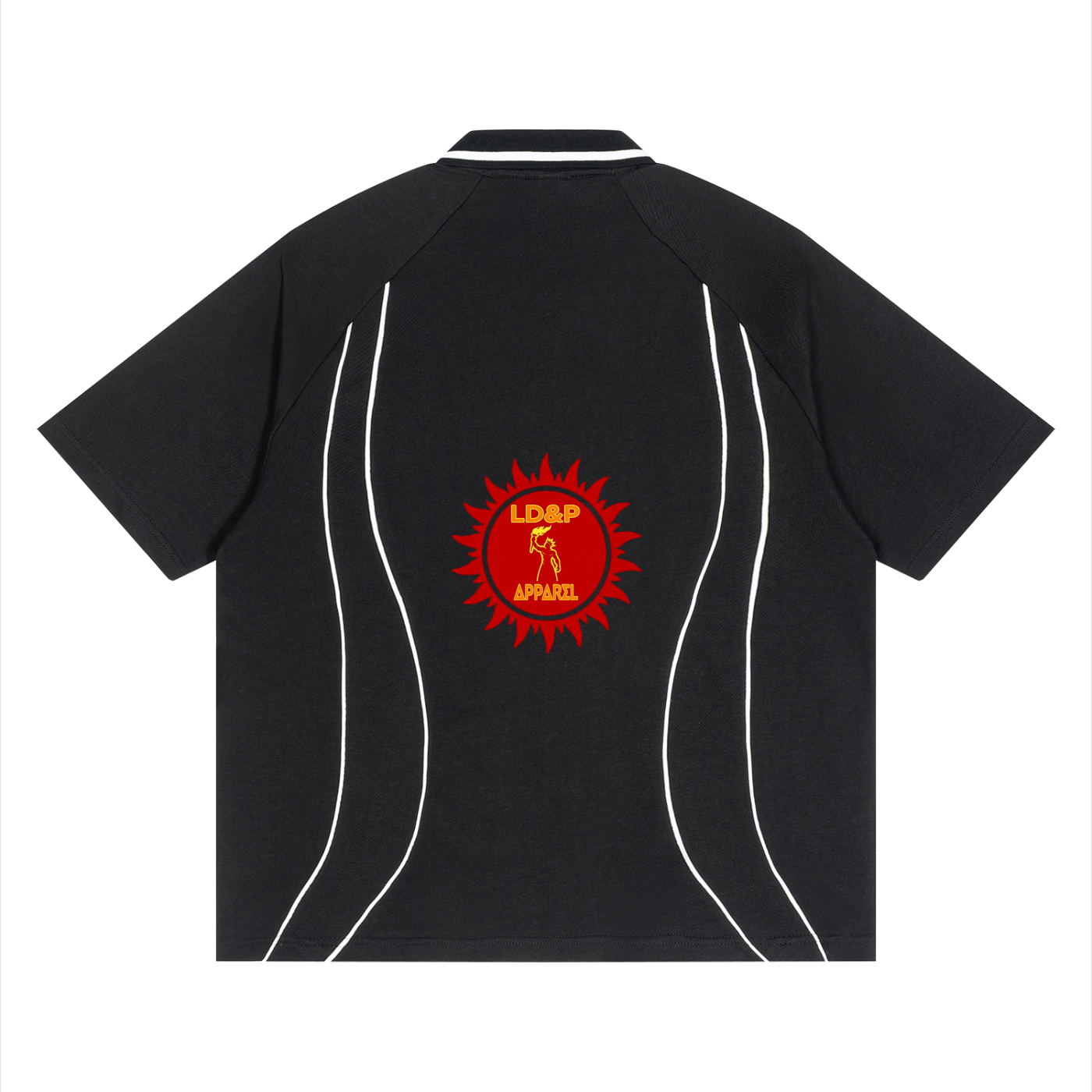 LD&P APPAREL Raglan Piping Polo Shirt