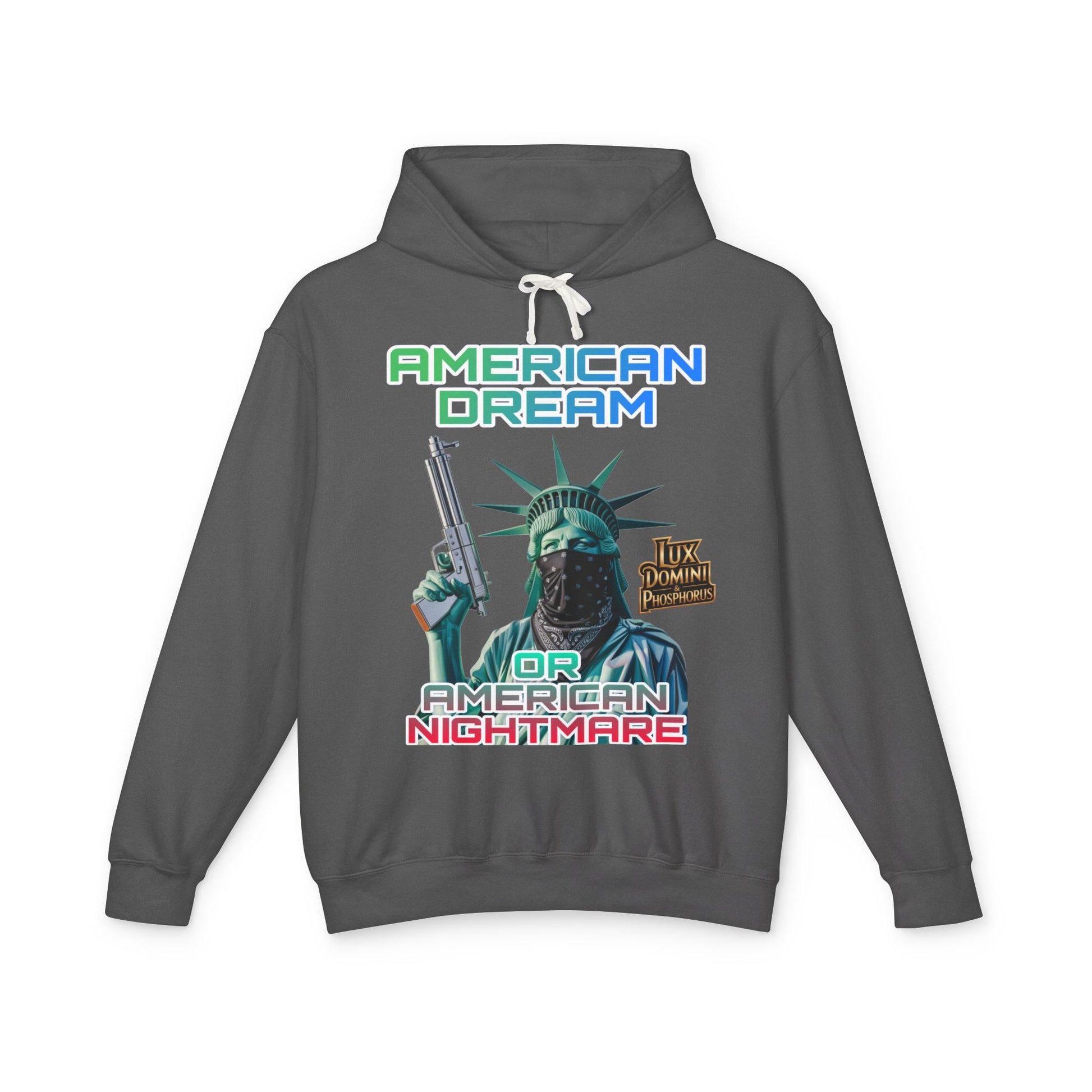 Lightweight Hooded Sweatshirt - American Dream or Nightmare Design