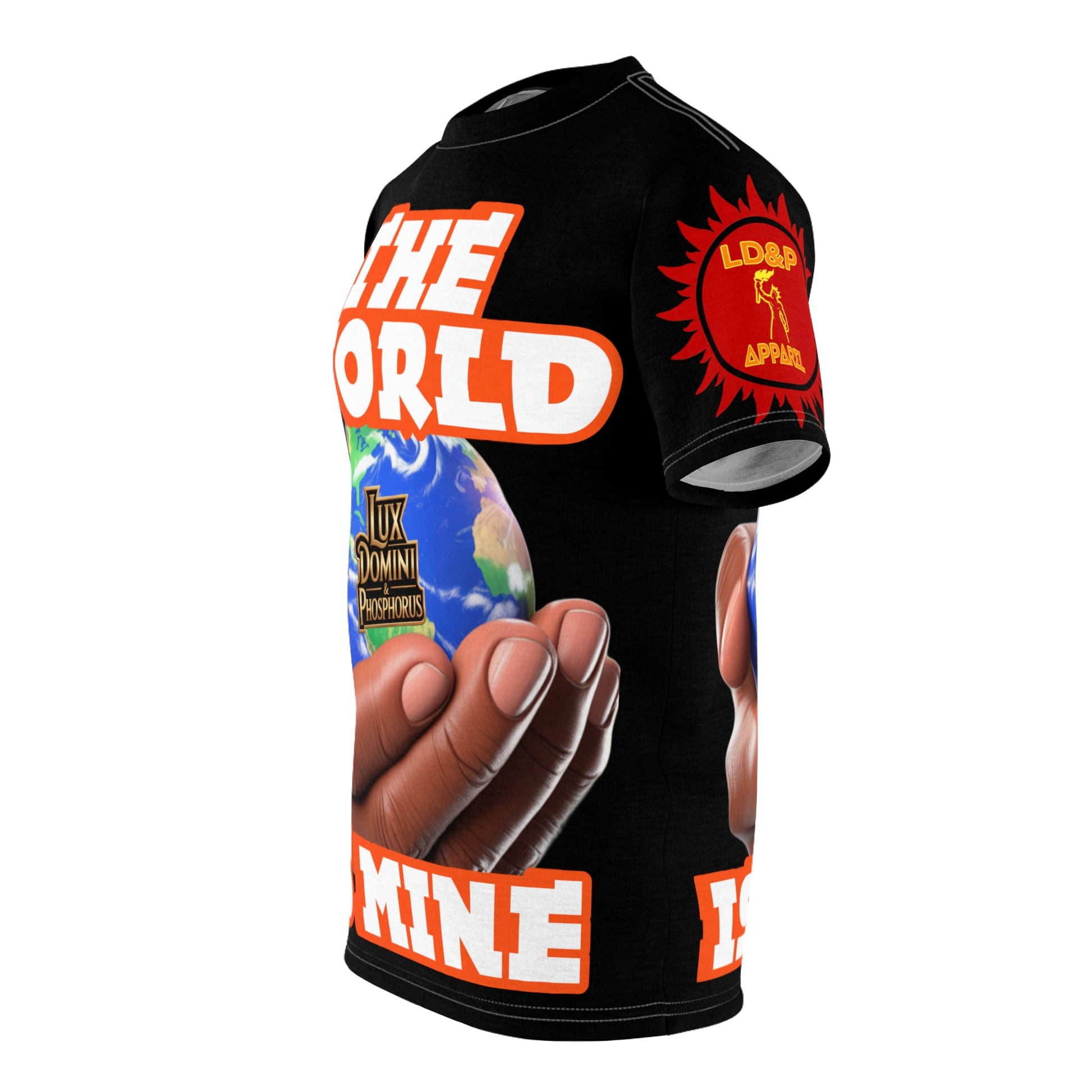 Tee - The World Is Mine Graphic Print Unisex Cut & Sew Tee