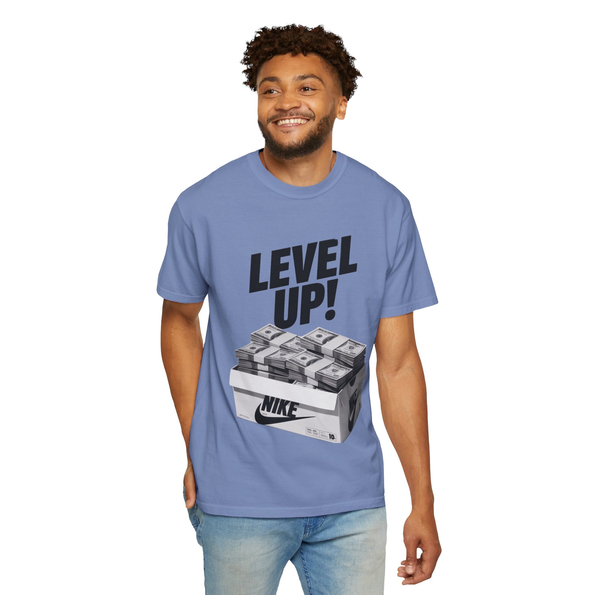 Garment-Dyed T-shirt Level Up Design