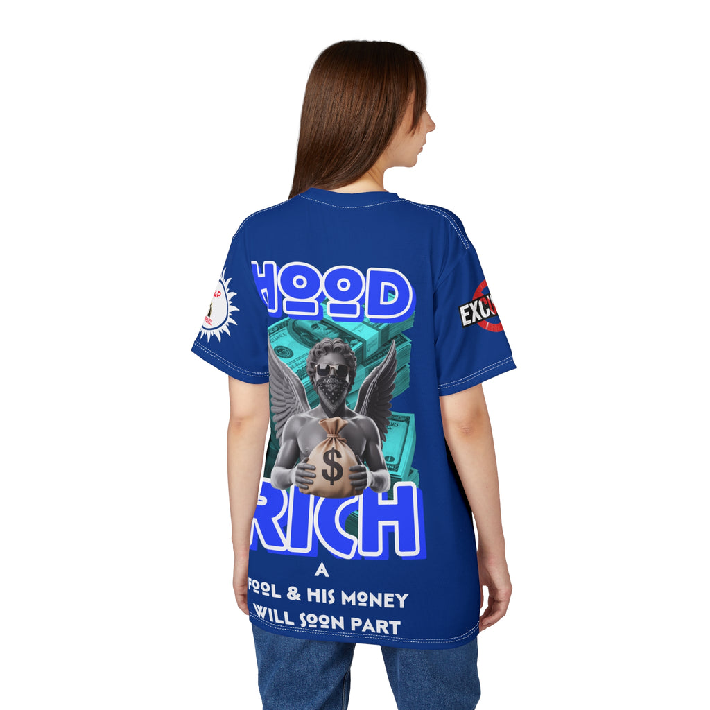 Hood Rich Graphic Tee LD&P APPAREL Blue
