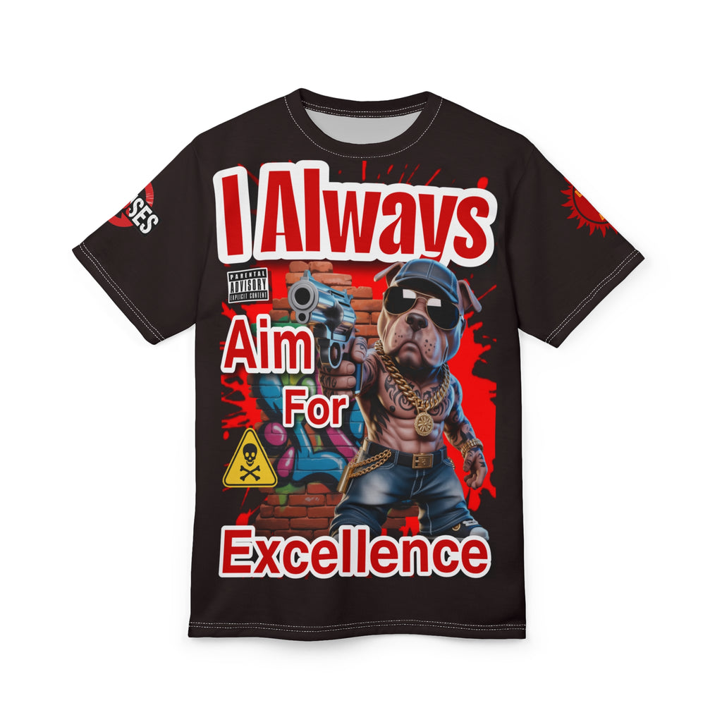 I Always Aim For Excellence LD&P APPAREL GRAPHIC Tee Black