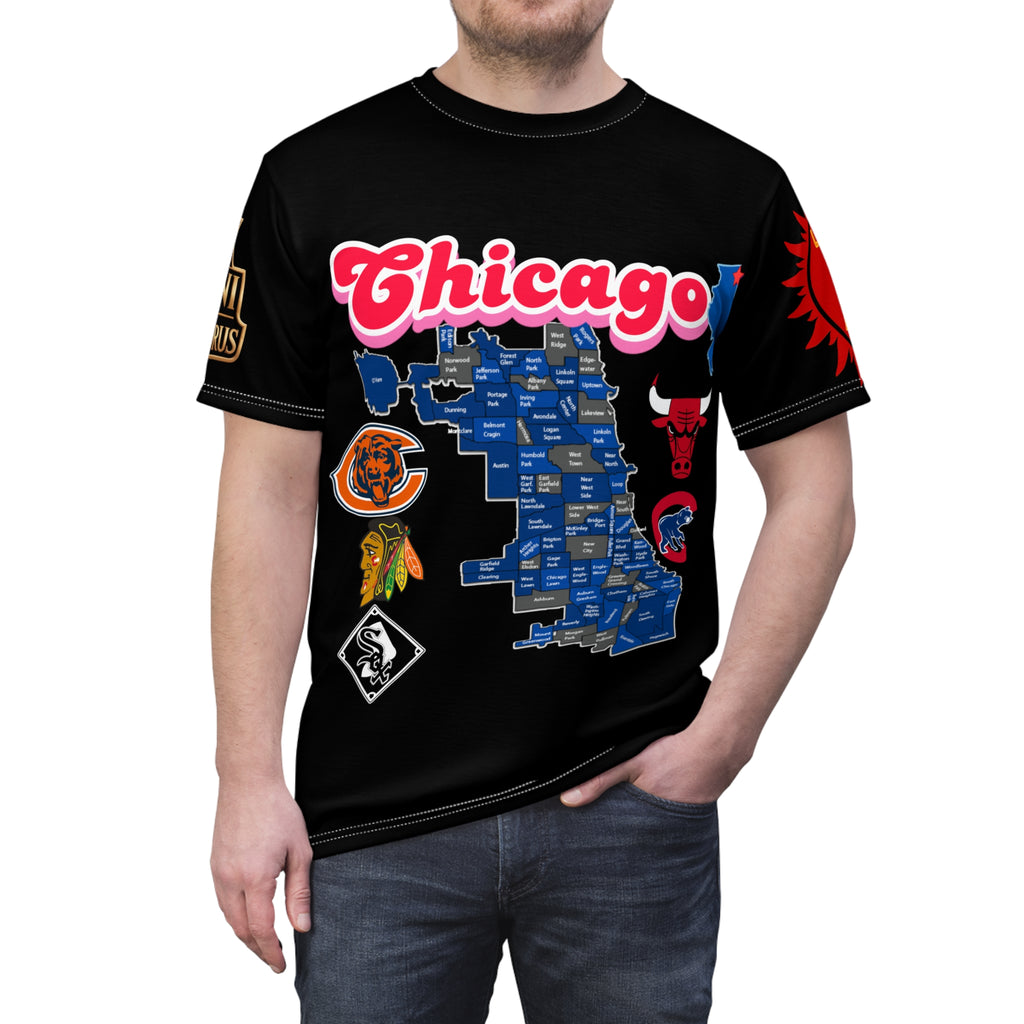 Chicago Print Unisex Cut & Sew Tee