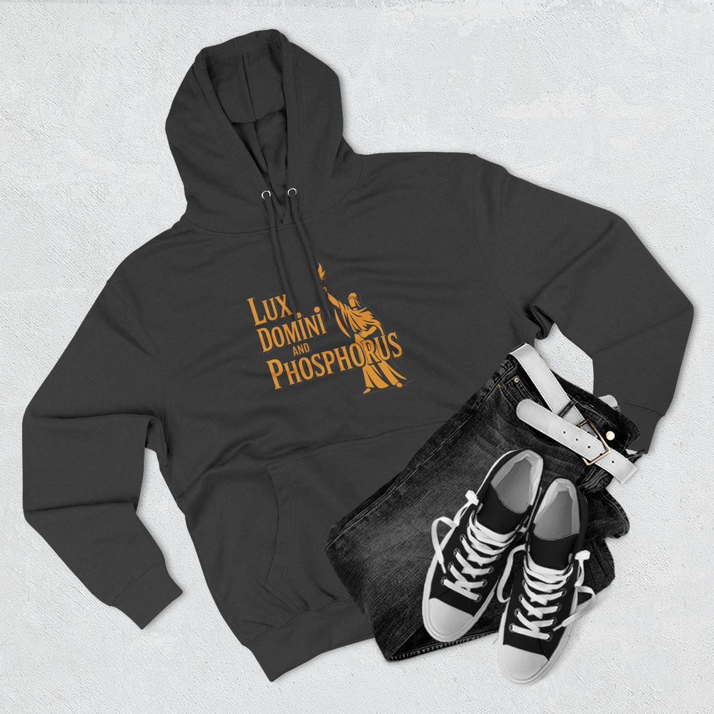 Fleece Hoodie Lux Domini and Phosphorus Apparel Design