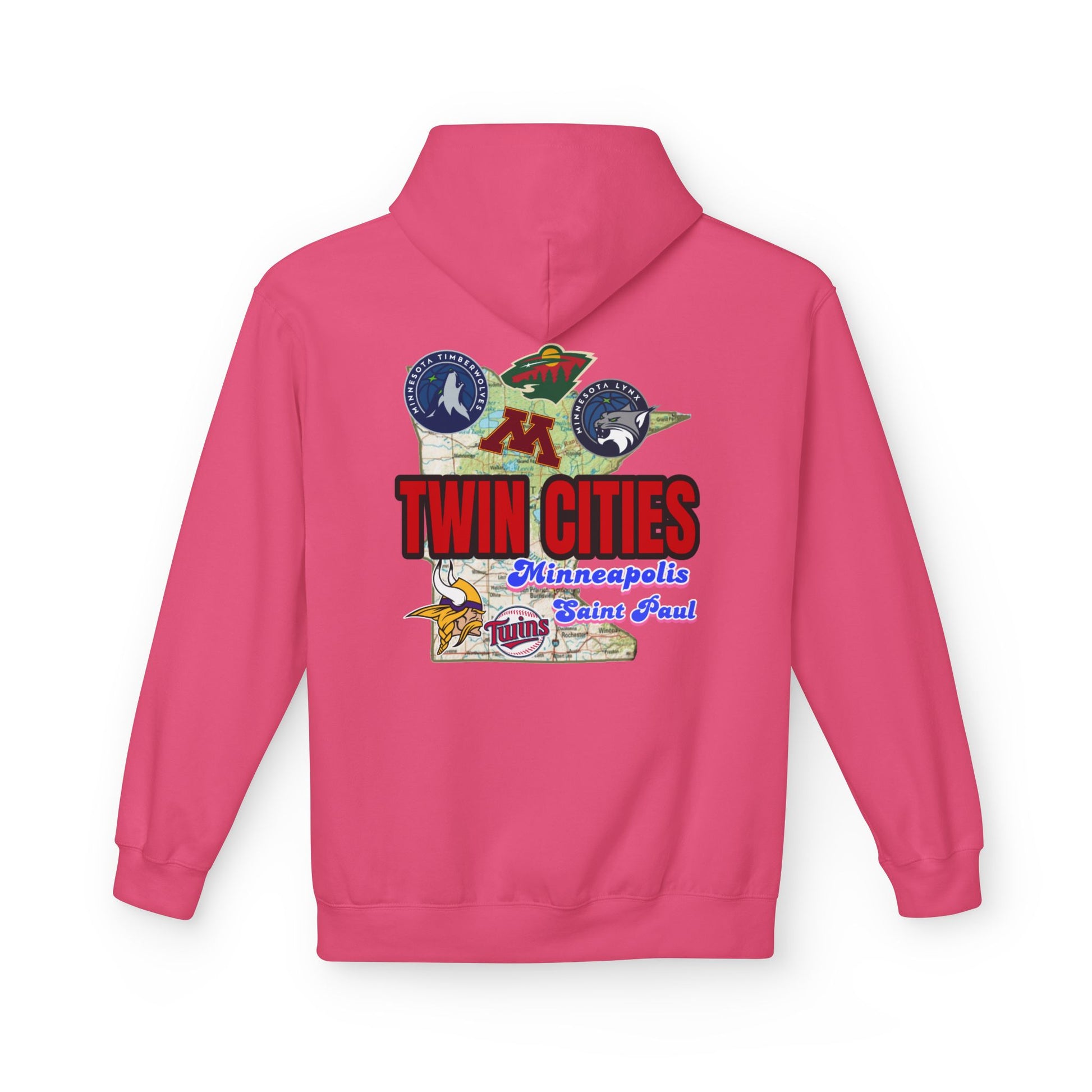 Fleece Hoodie Twin Cities Minneapolis St Paul Design