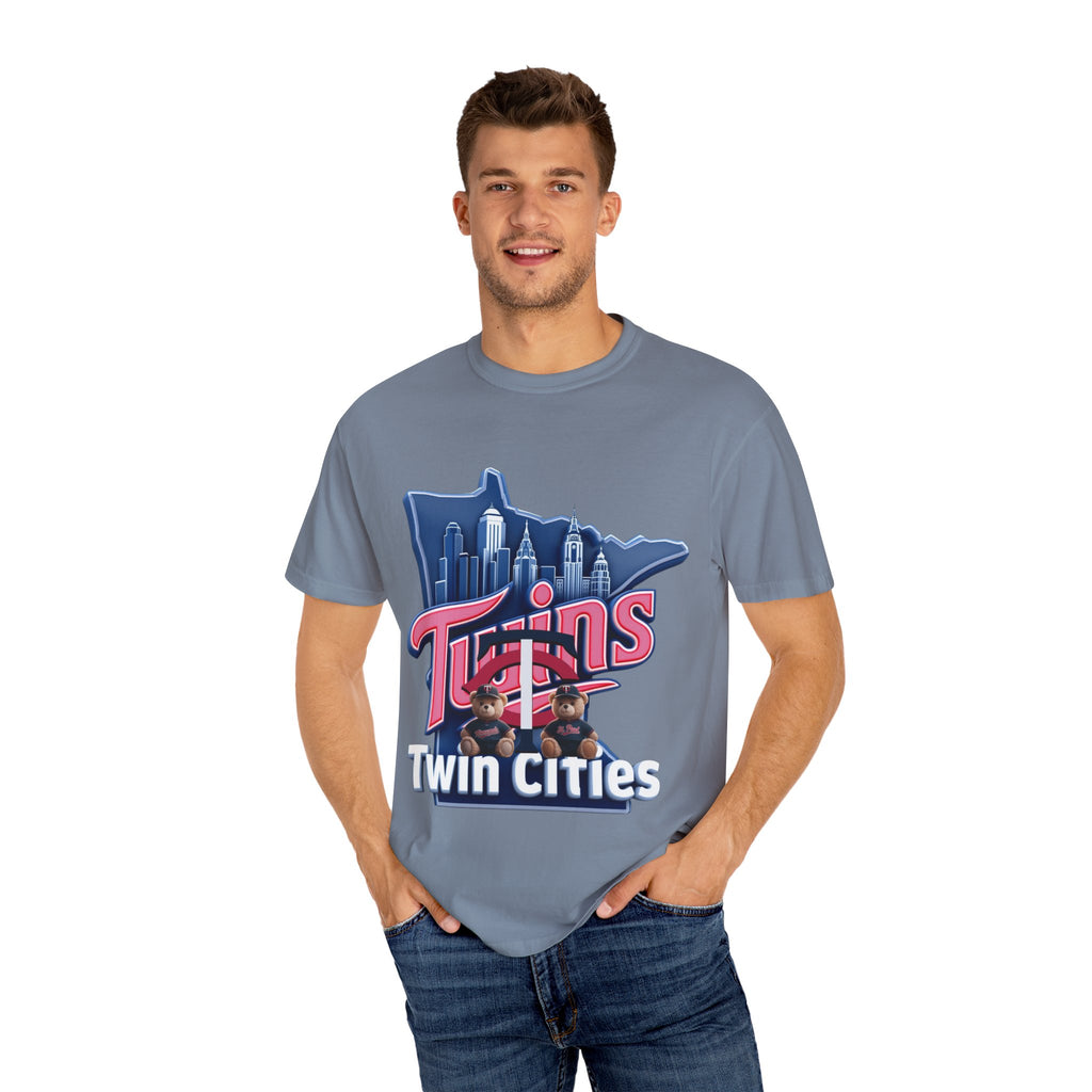Twin City Unisex T-Shirt, Sporty Tee for Fans, Garment-Dyed Shirt, Perfect for Game Day, Show Your Team Spirit!