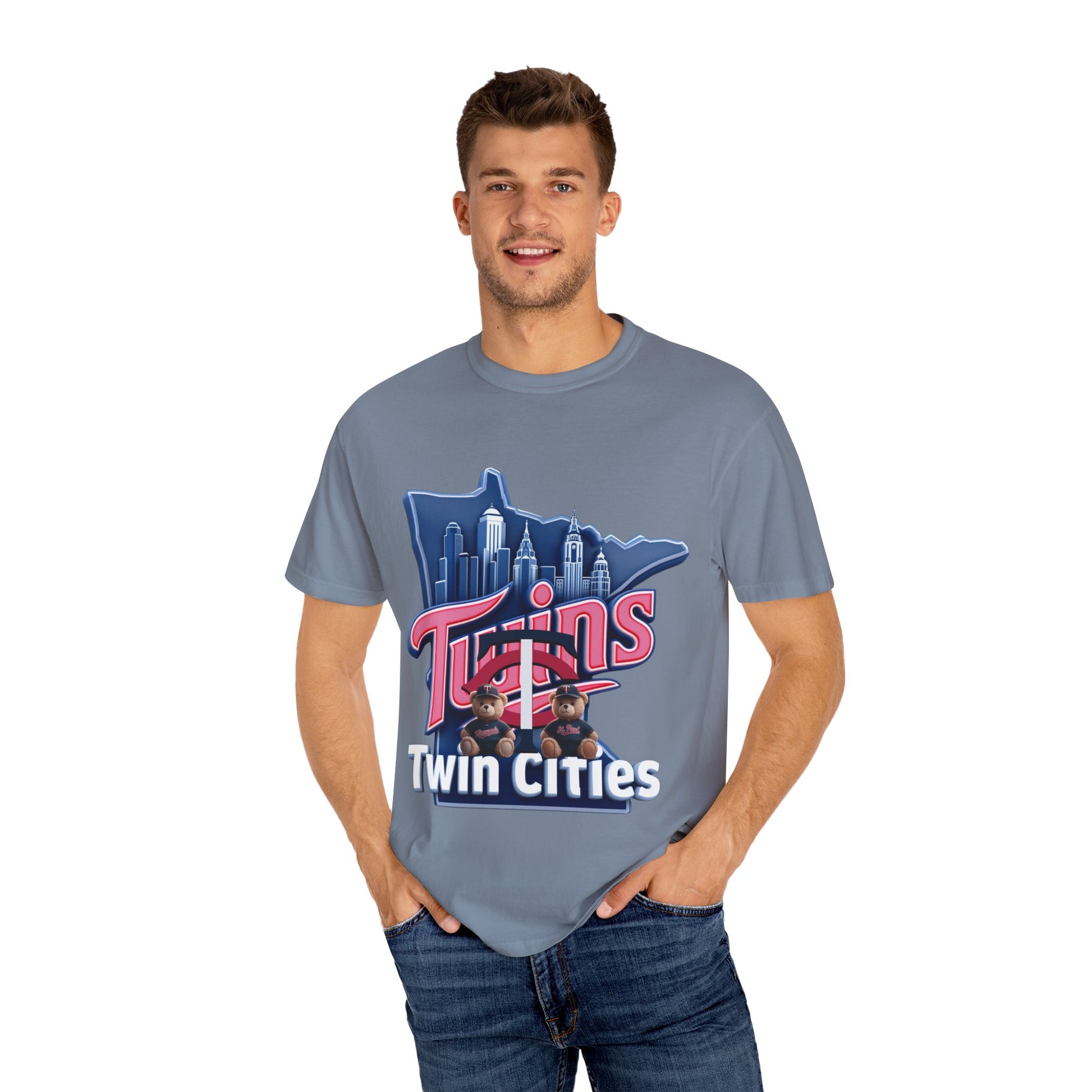 Twin City Unisex T-Shirt, Sporty Tee for Fans, Garment-Dyed Shirt, Perfect for Game Day, Show Your Team Spirit!