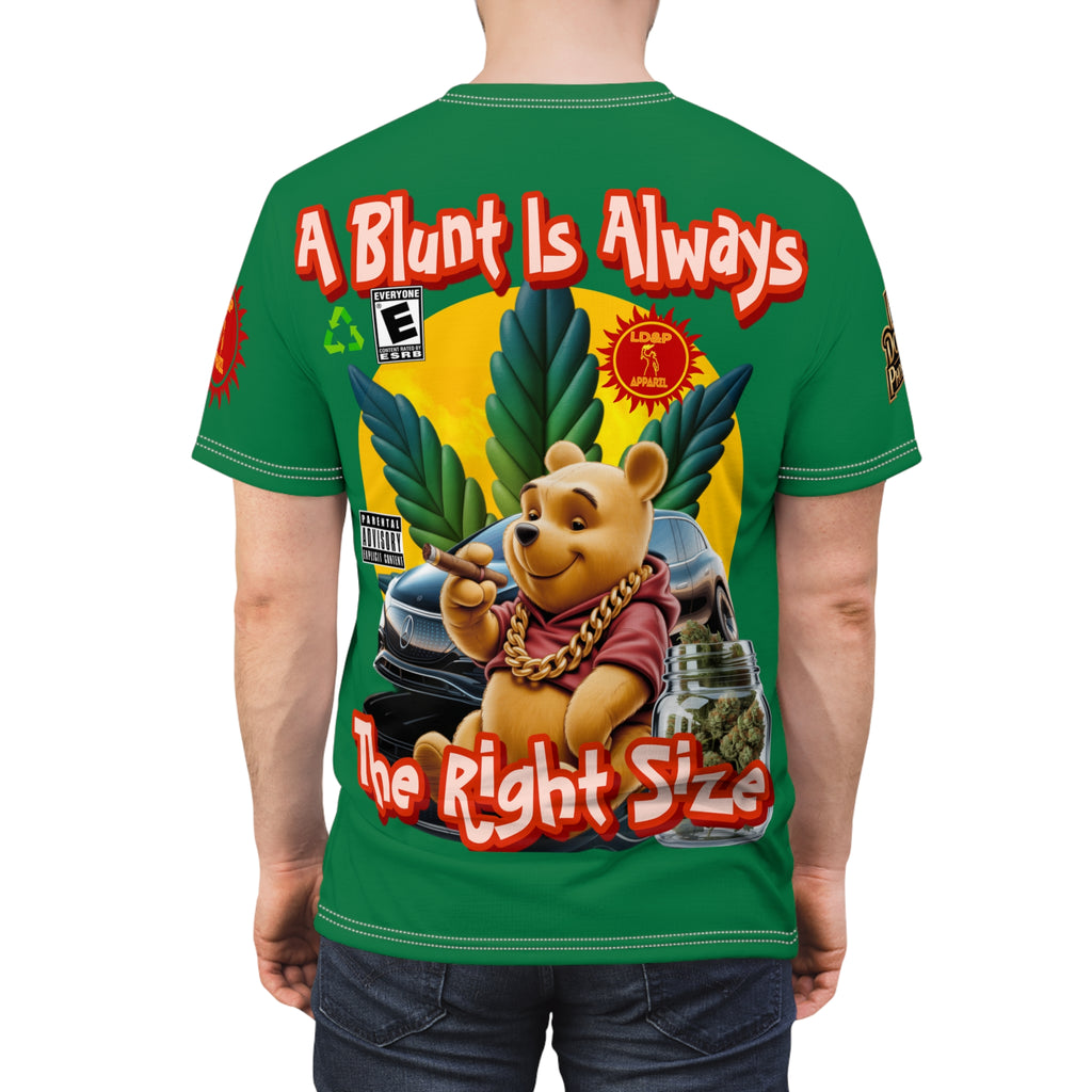 Cannabis Graphic Tee — "A Blunt Is Always The Right Size" LD&P APPAREL Green