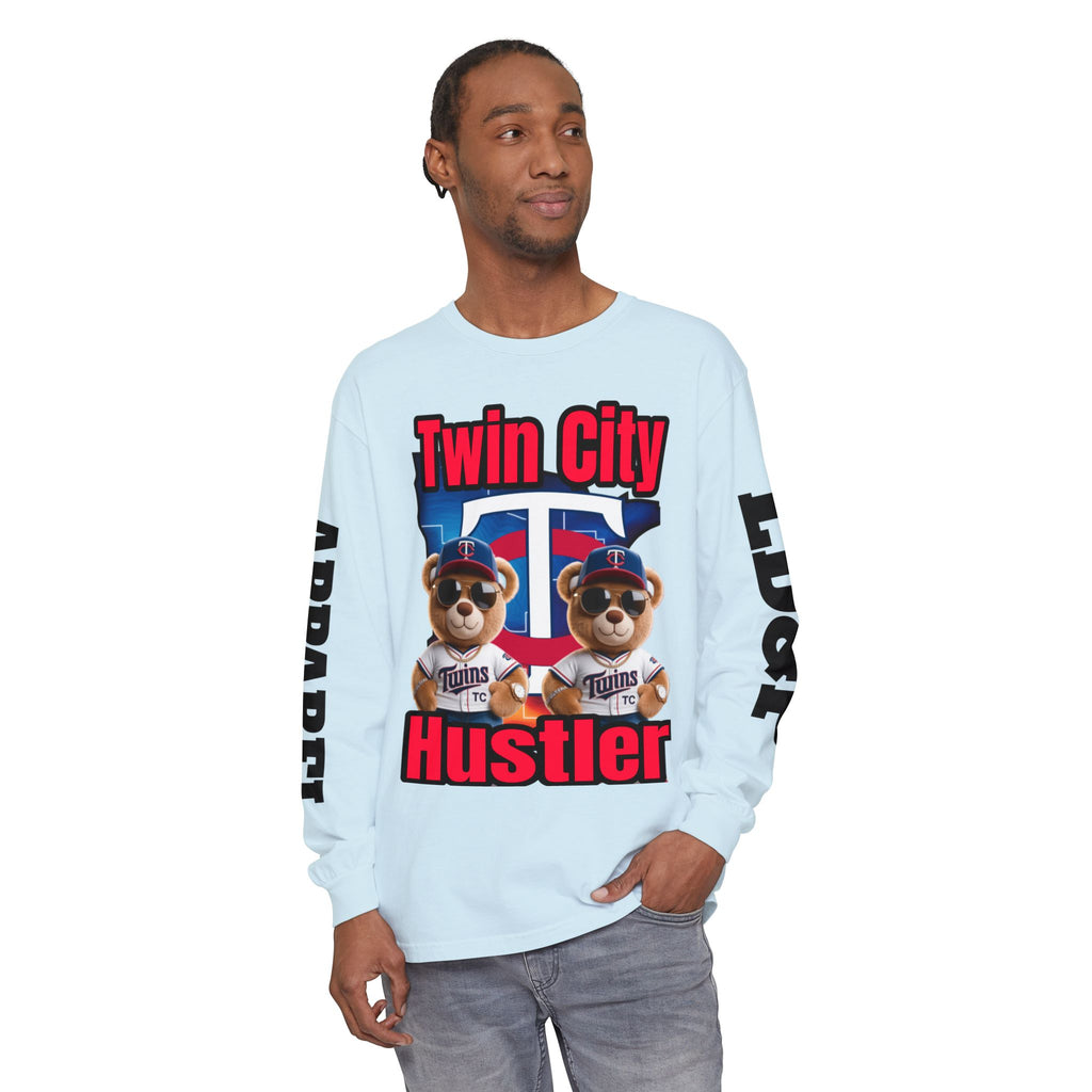 Twin City HUSTLER Long Sleeve T-Shirt - Bad Temper Design