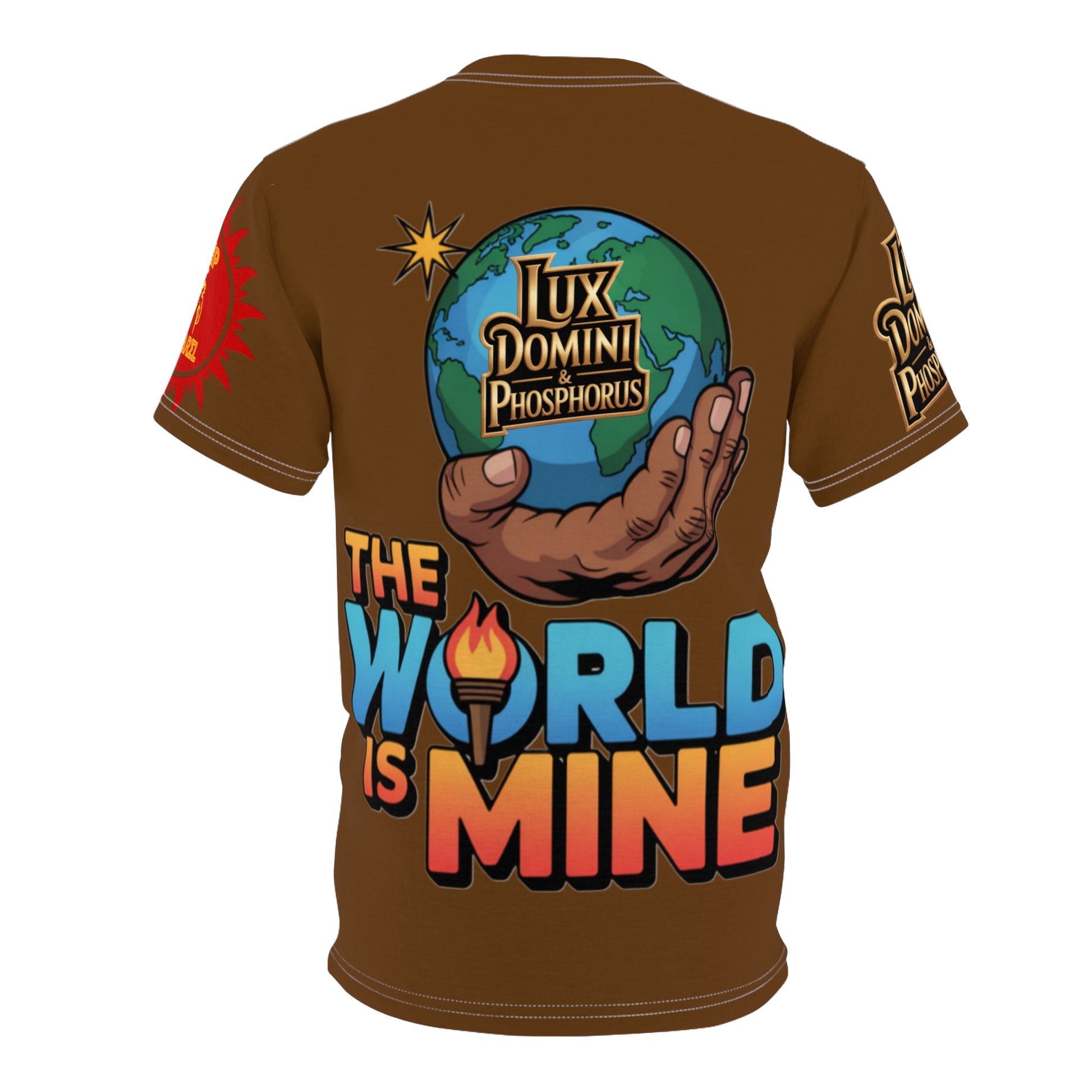 Brown  Unisex Tee - 'The World Is Mine' LD&P Apparel Design