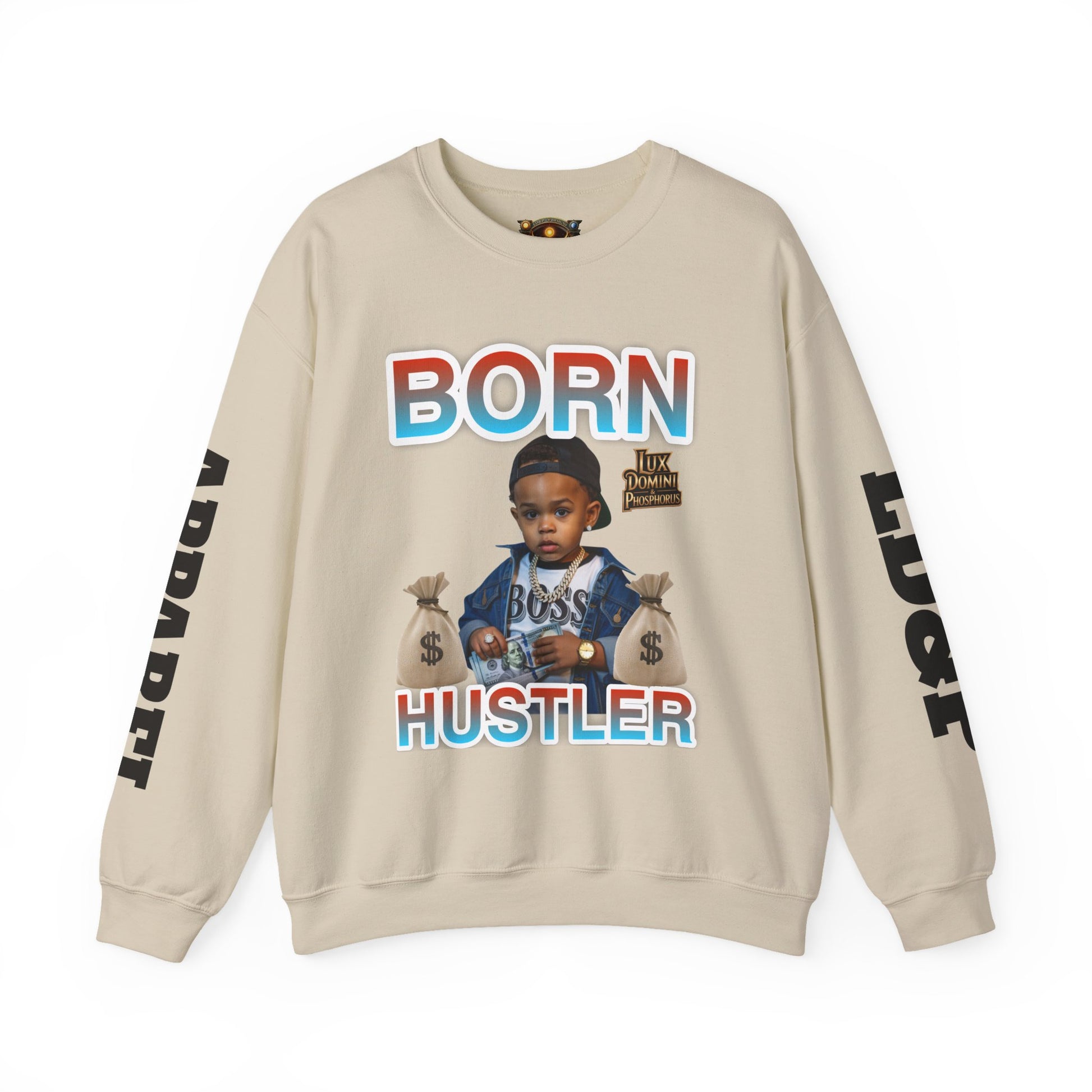 Crewneck Sweatshirt - Born Hustler LD&P Apparel