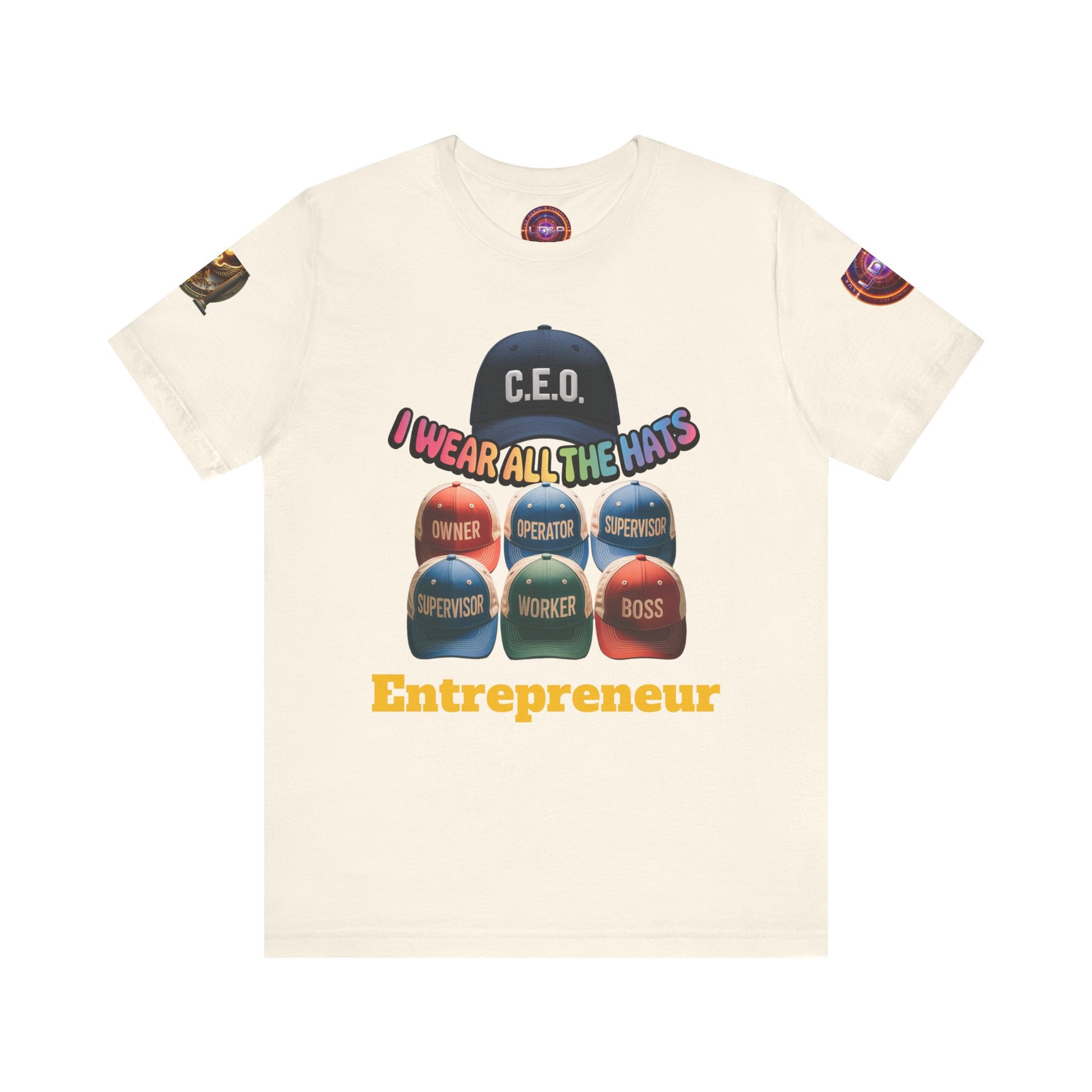 Entrepreneur Hat Unisex Tee - I Wear All The Hats Design
