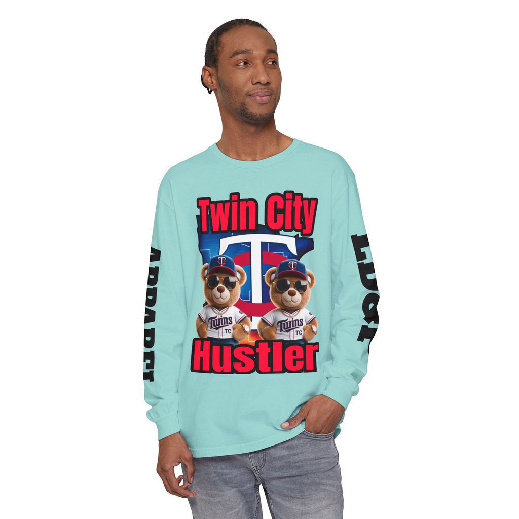 Twin City HUSTLER Long Sleeve T-Shirt - Bad Temper Design